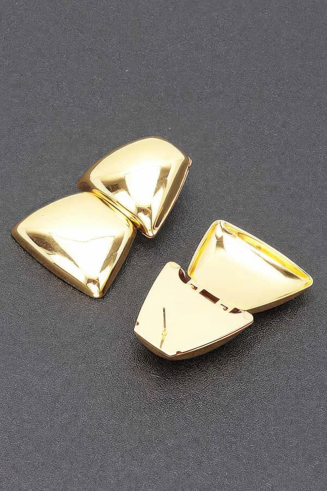 Gold-Plated Sculptural Statement Earrings Secondary image