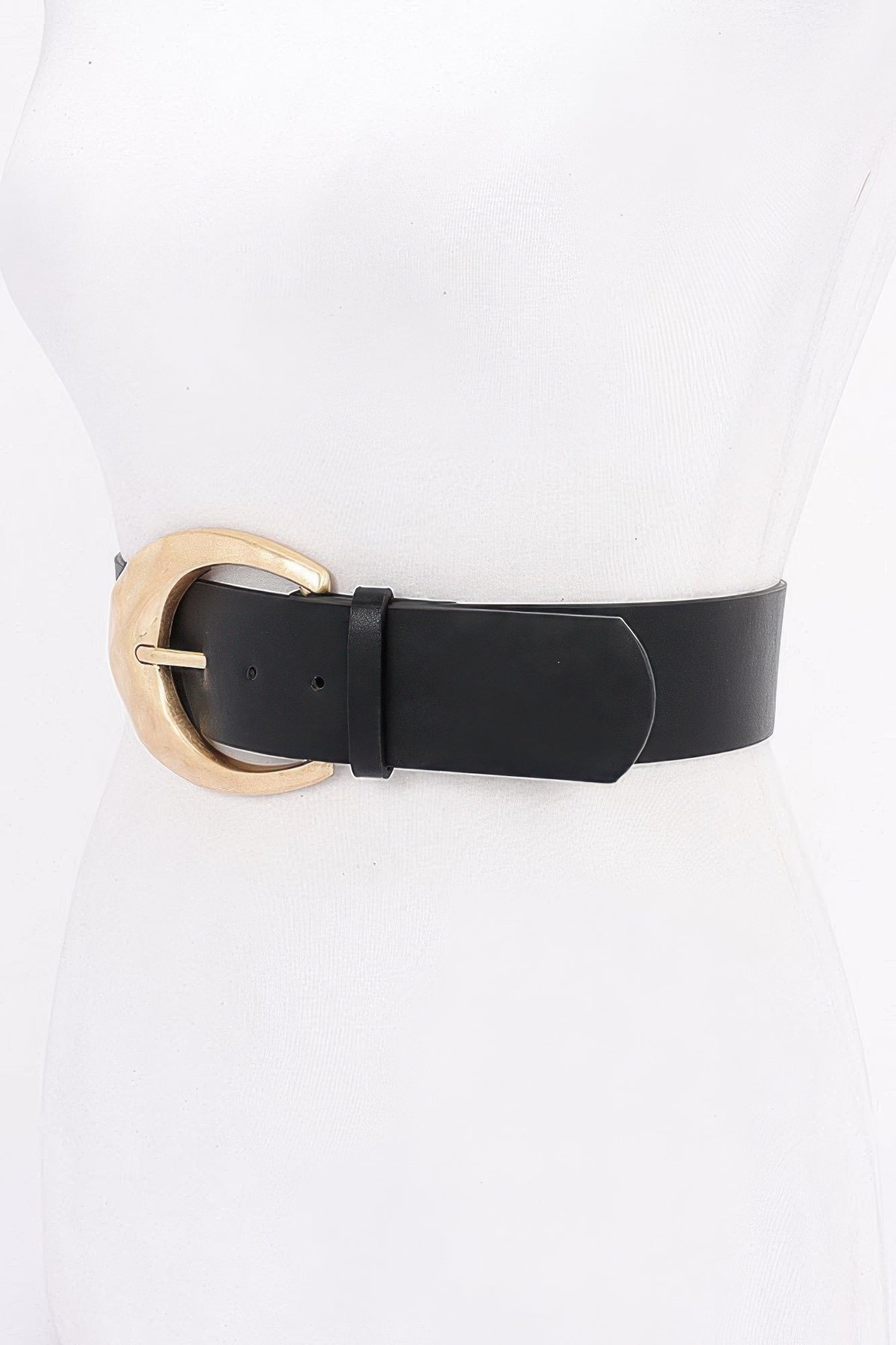 PU Belt with Curved Metal Buckle Secondary image