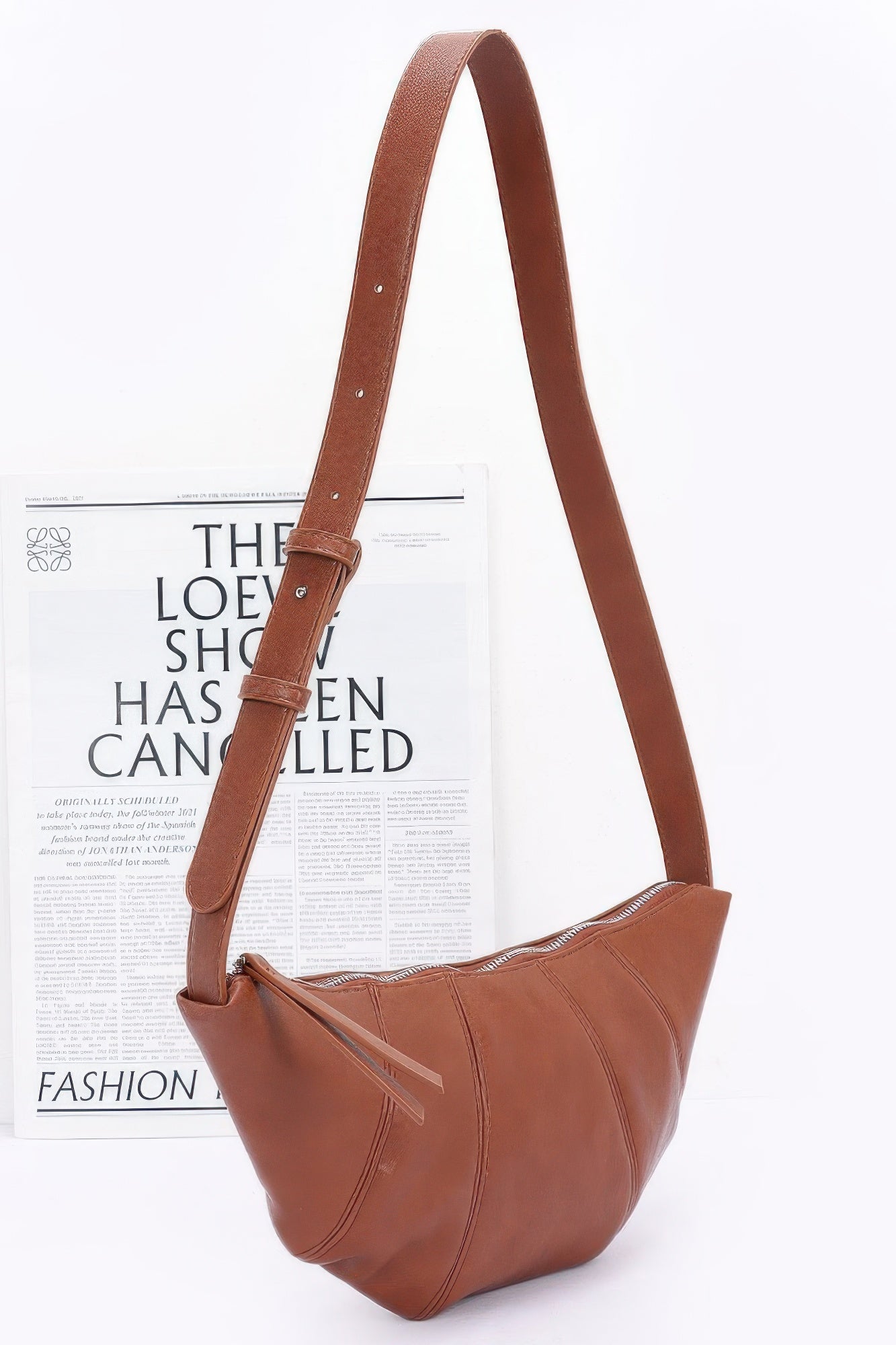 Faux Leather Croissant Shoulder Bag Secondary image