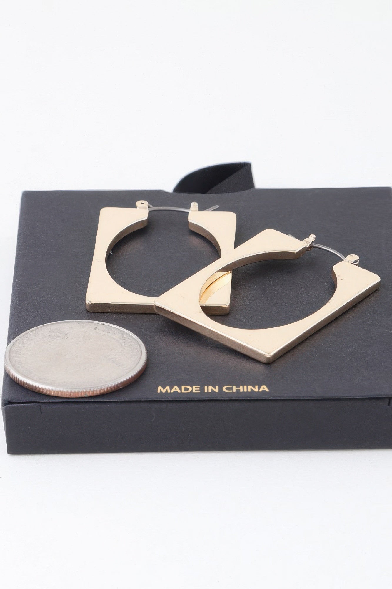 Gold Portrait Cutout Frame Earrings Secondary image