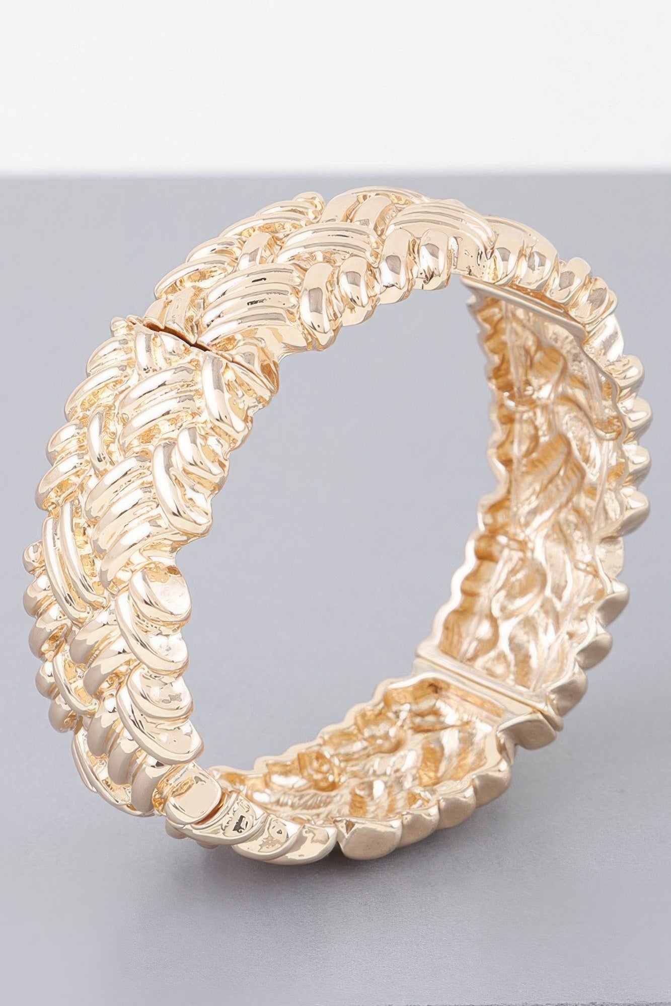Textured Metal Cuff Bracelet Secondary image