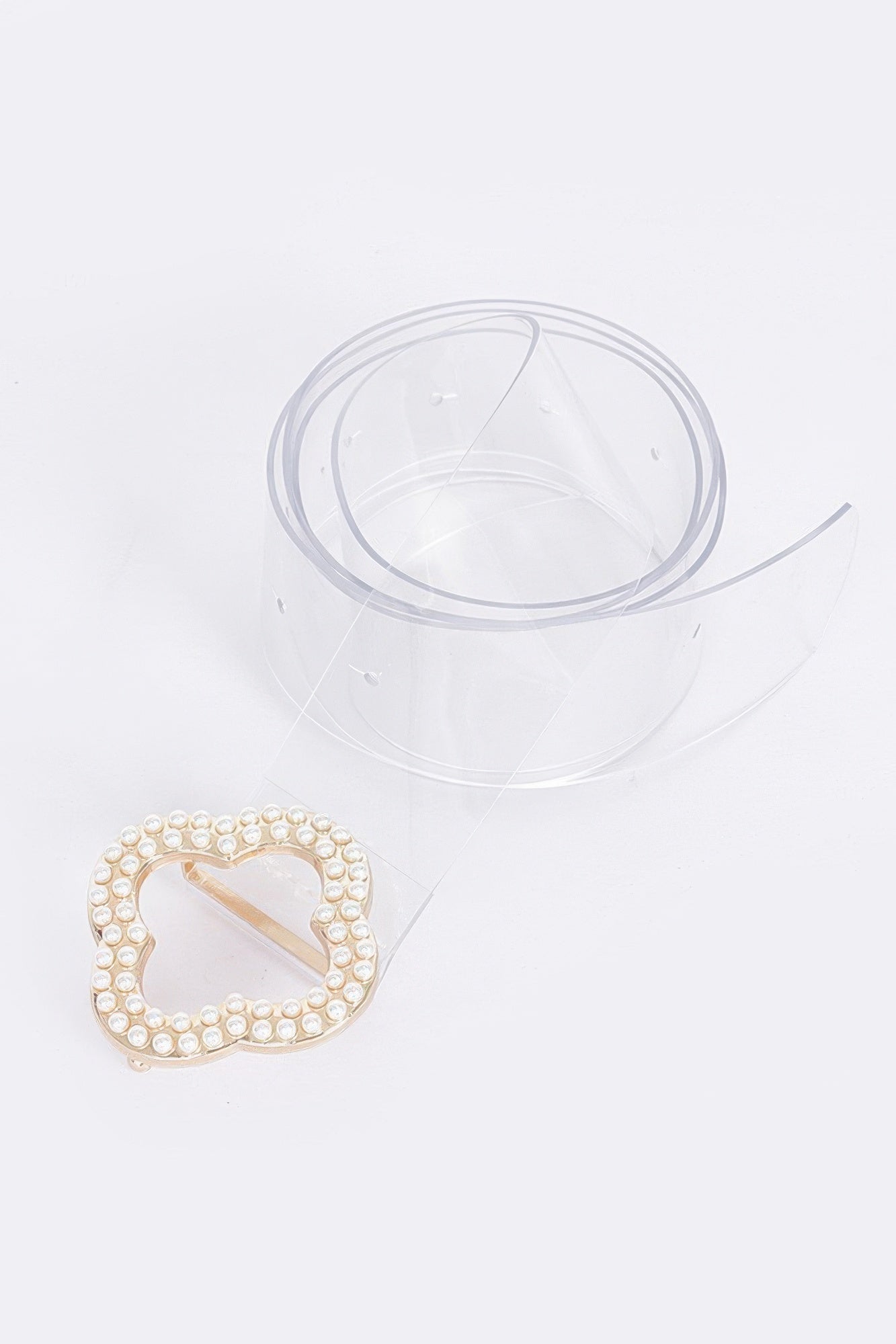 Clear PVC Belt with Pearl-Detail Buckle Secondary image
