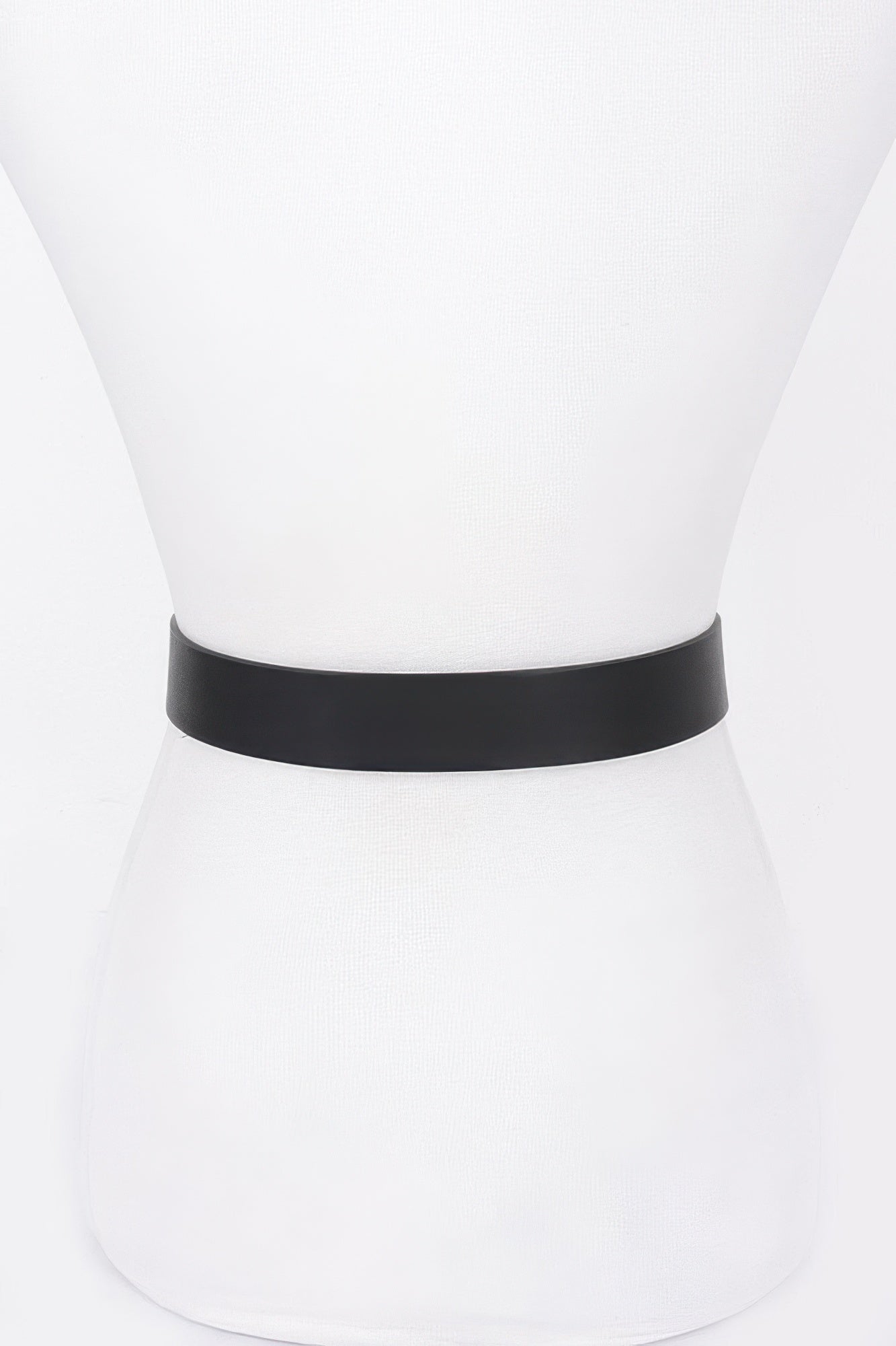 Black Faux Leather Ornate Buckle Belt Secondary image