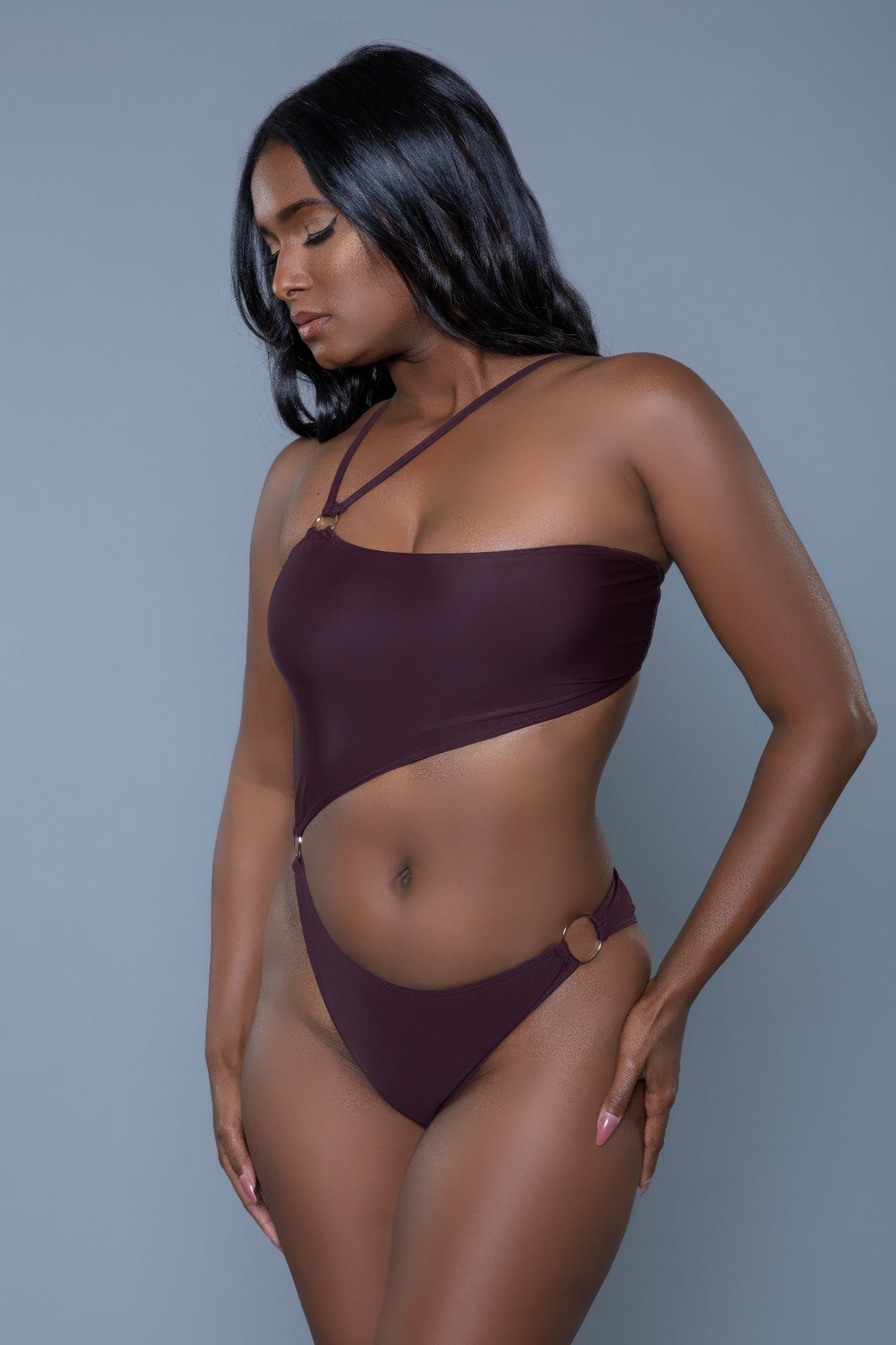 Chocolate Strappy Ring-Detail Two-Piece Swimsuit Secondary image