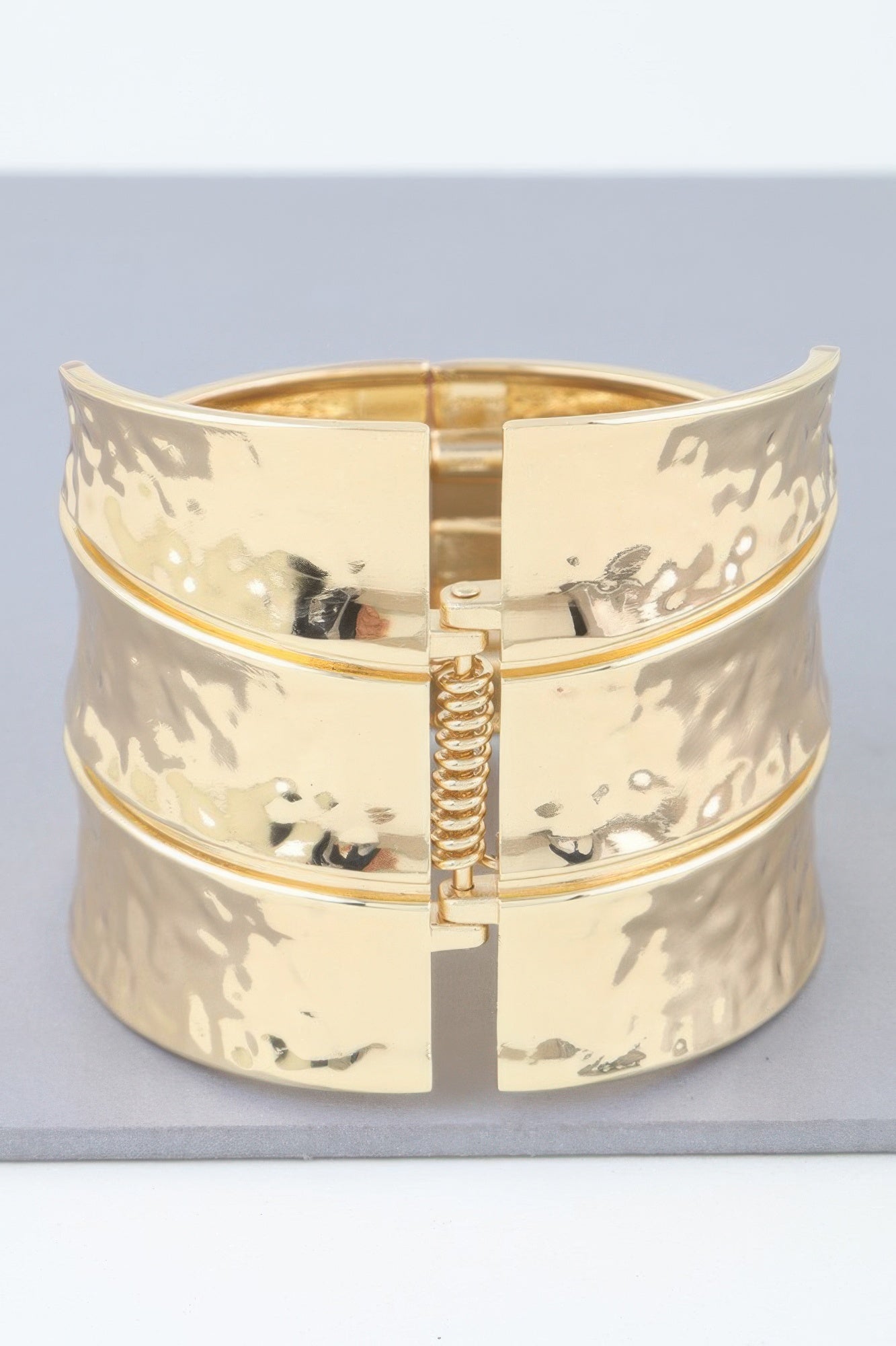 Polished Multi-Band Open Cuff Bracelet Secondary image