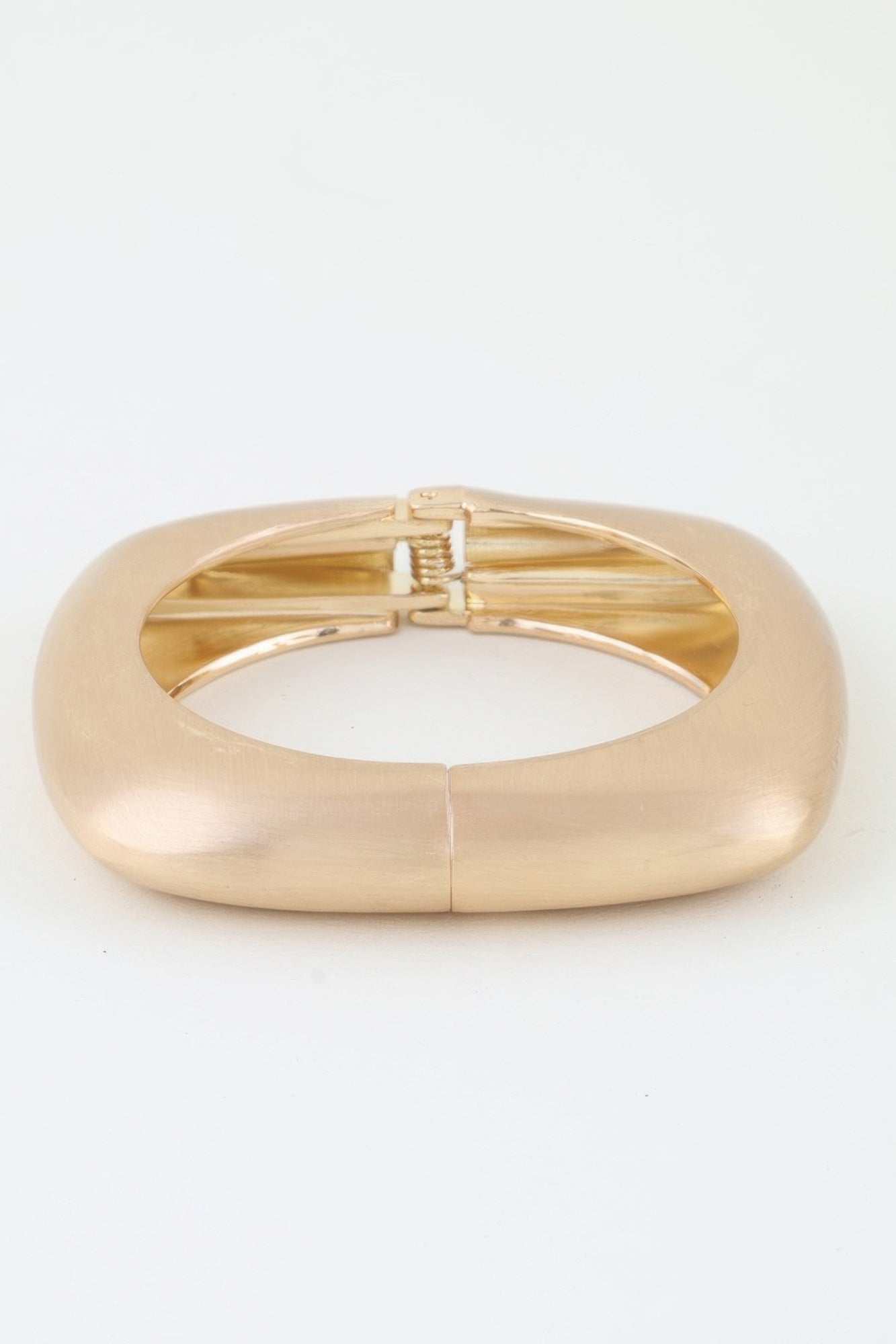 Gold Matte Oval Cuff Bracelet Secondary image
