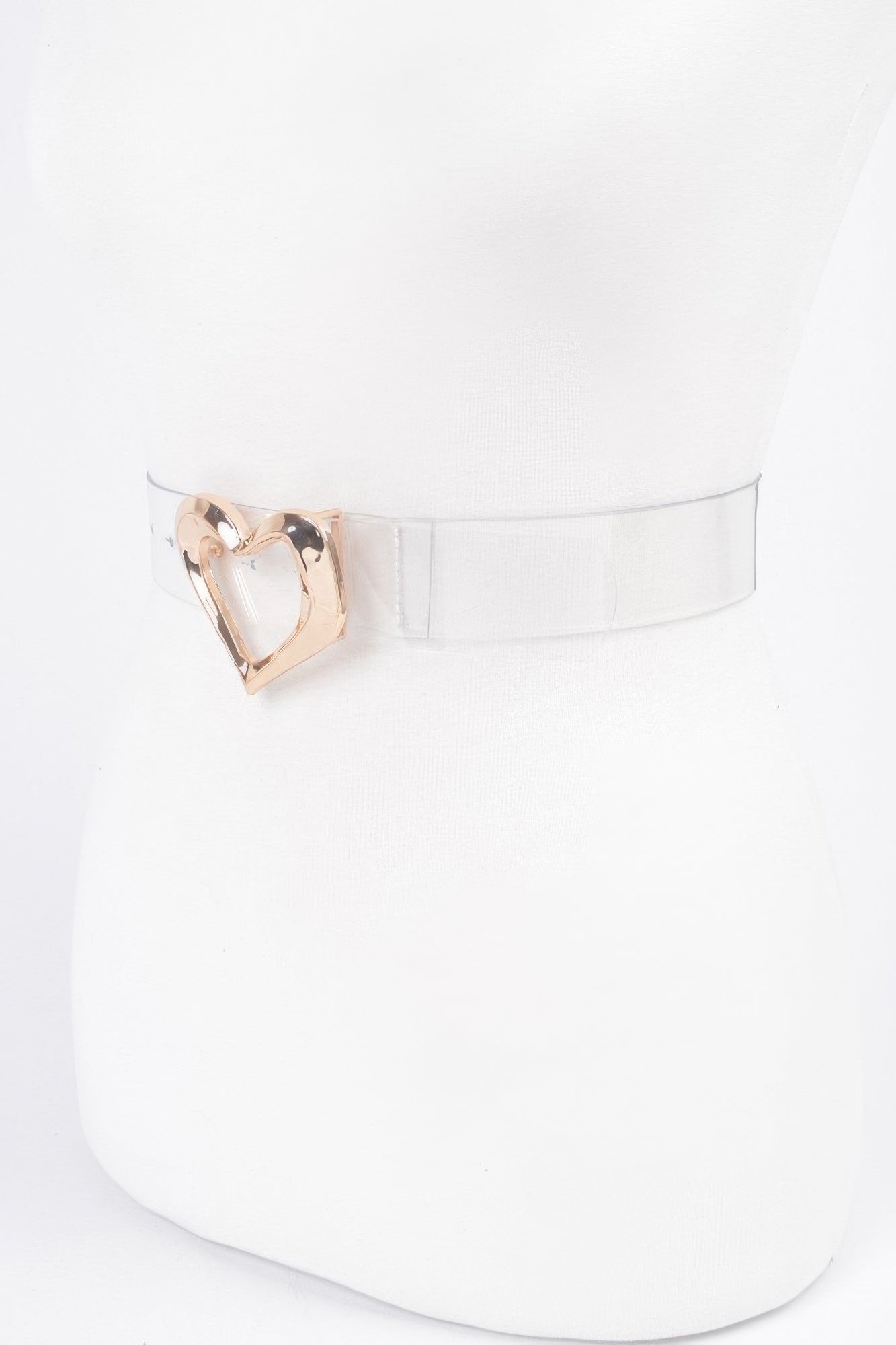 Clear PVC Belt with Heart Buckle Secondary image