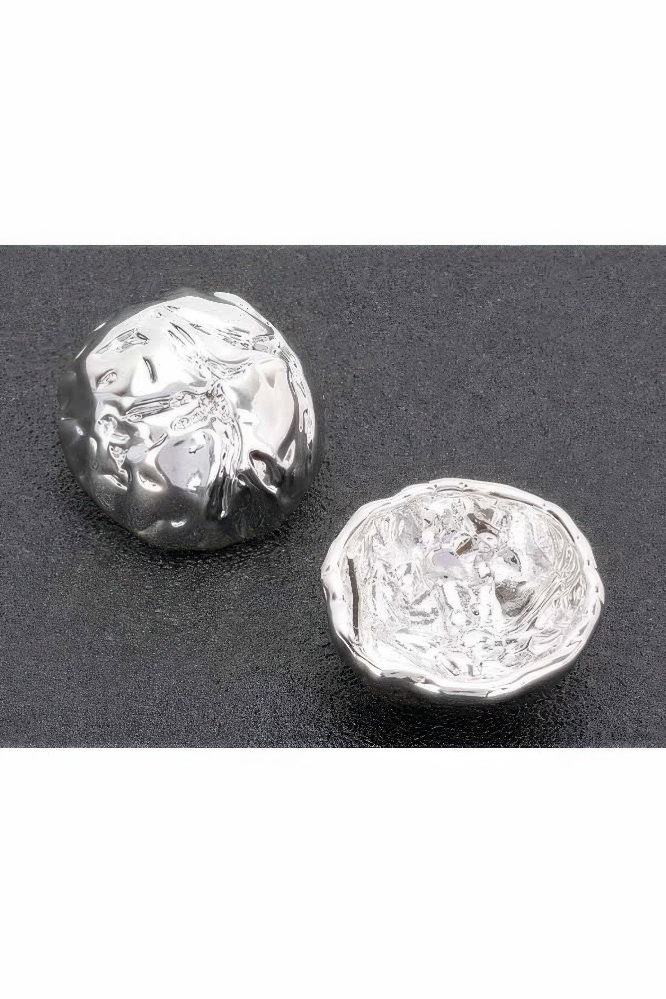 Sculptural Metal Stud Earrings Secondary image