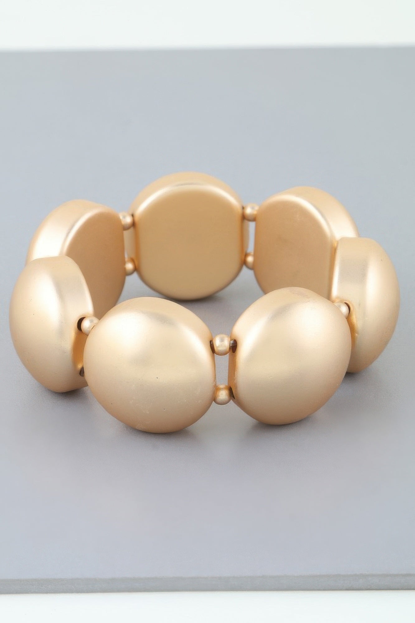 Matte Gold Dome Link Bracelet Secondary image