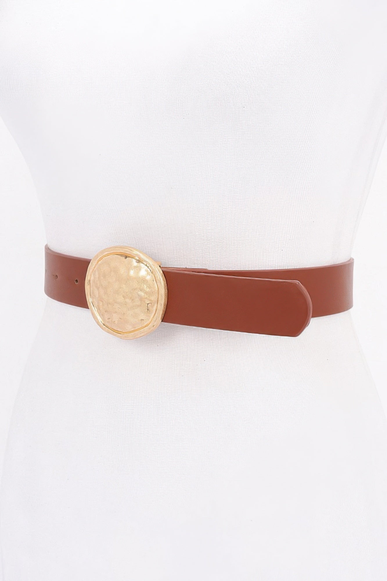 Slim PU Belt with Round Metal Buckle Secondary image