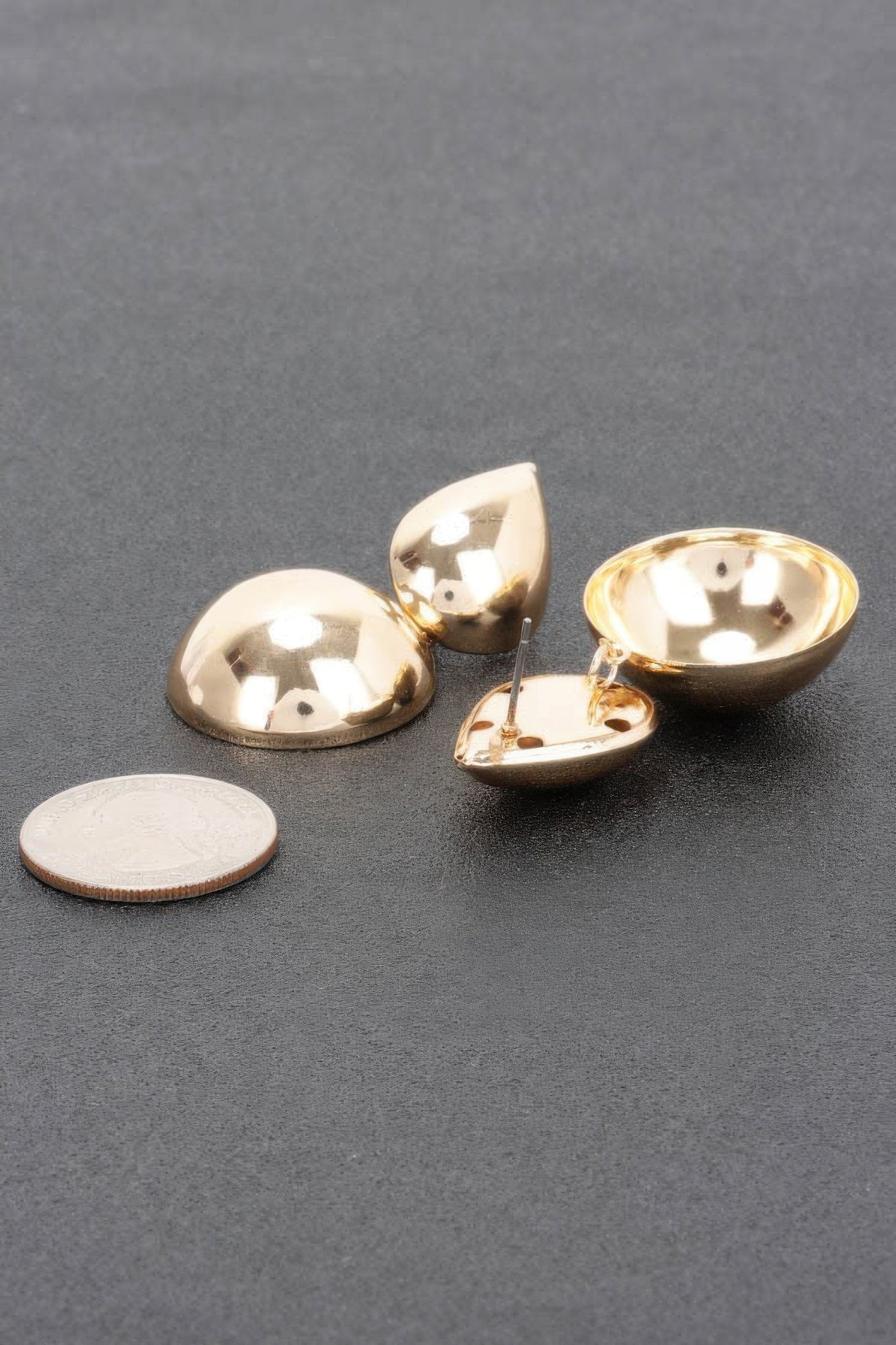 Gold-Tone Teardrop Statement Earrings Secondary image