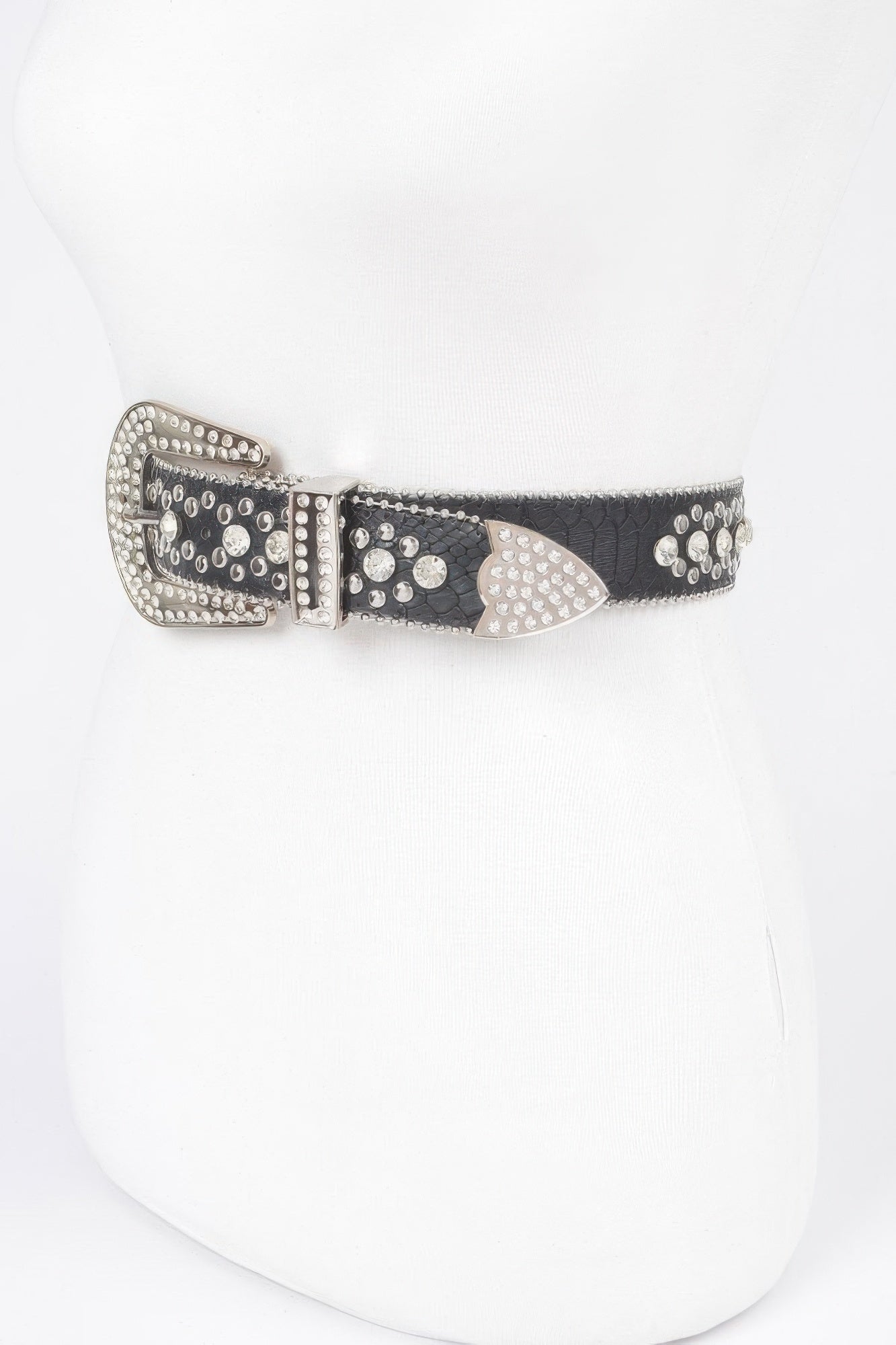 Studded Rhinestone Buckle Belt Secondary image