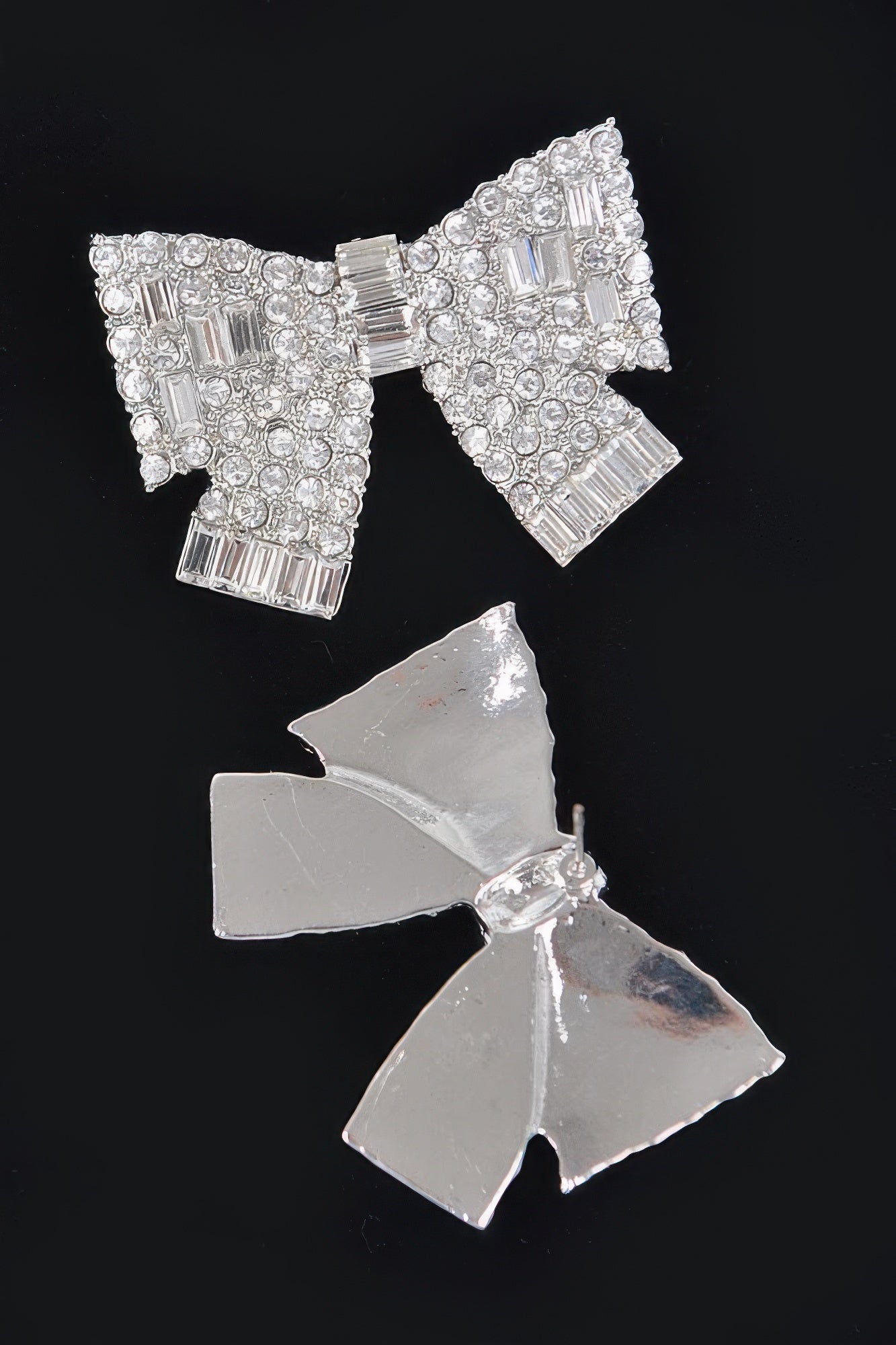 Rhinestone Bow Earrings Secondary image