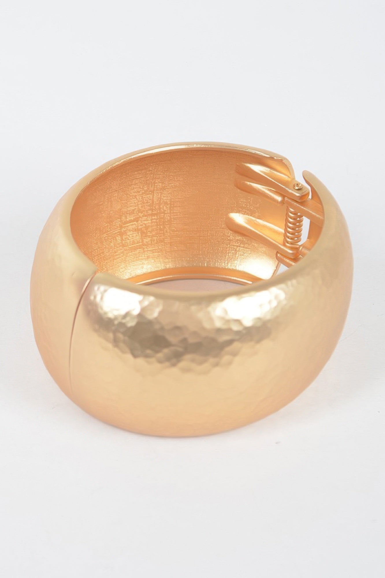 Hammered Gold-Tone Metal Bangle Secondary image