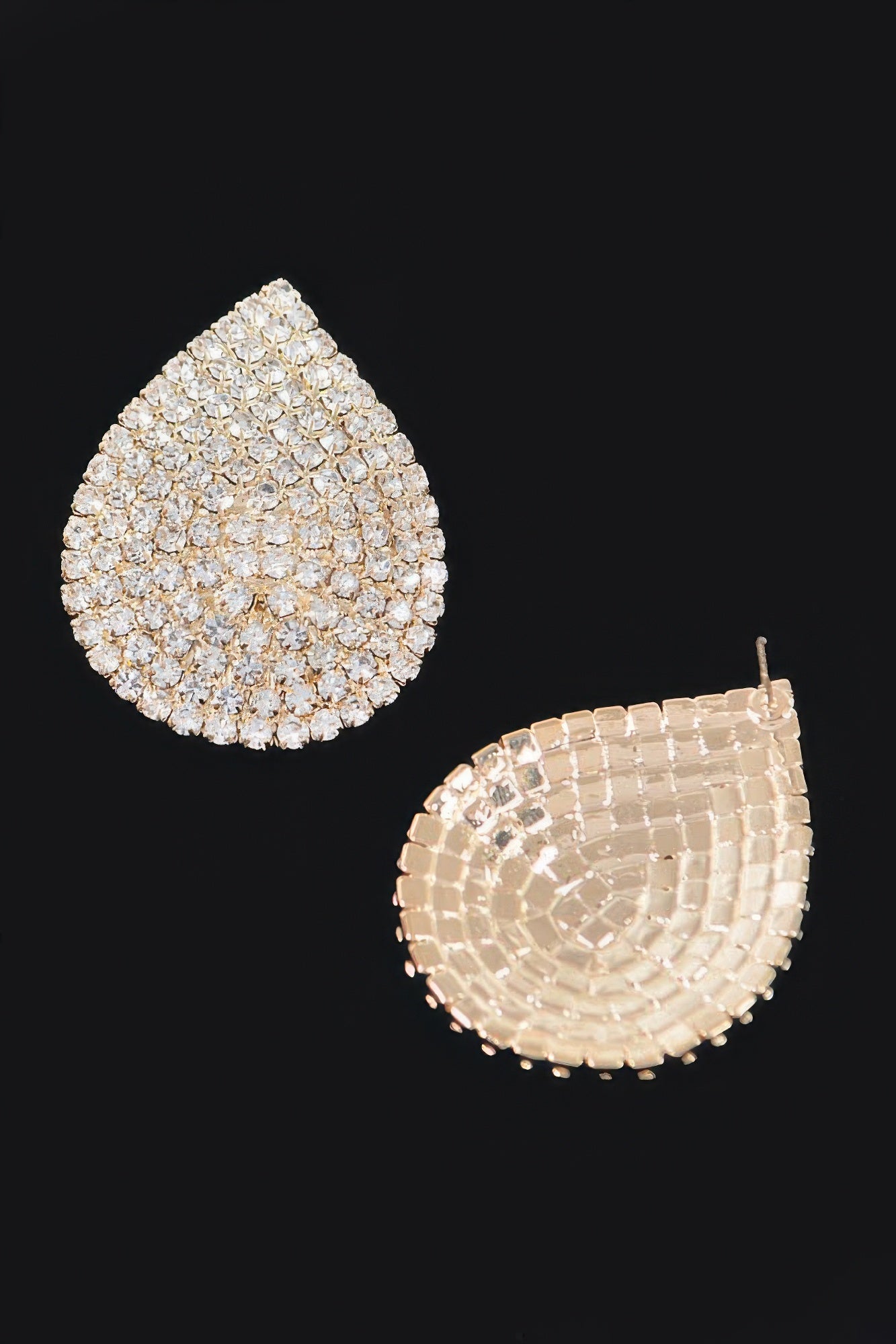 Teardrop Rhinestone Statement Earrings Secondary image