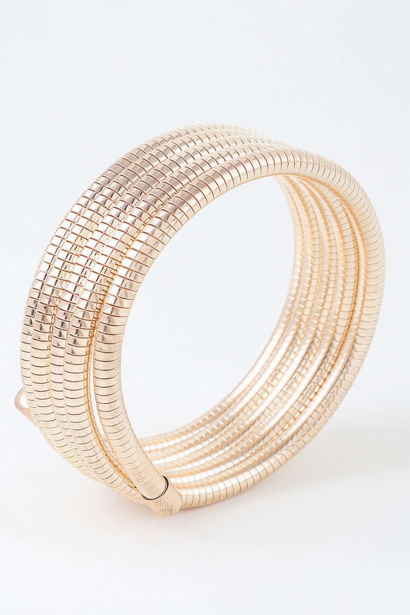 Gold Multi-Strand Snake Chain Wrap Bracelet Secondary image