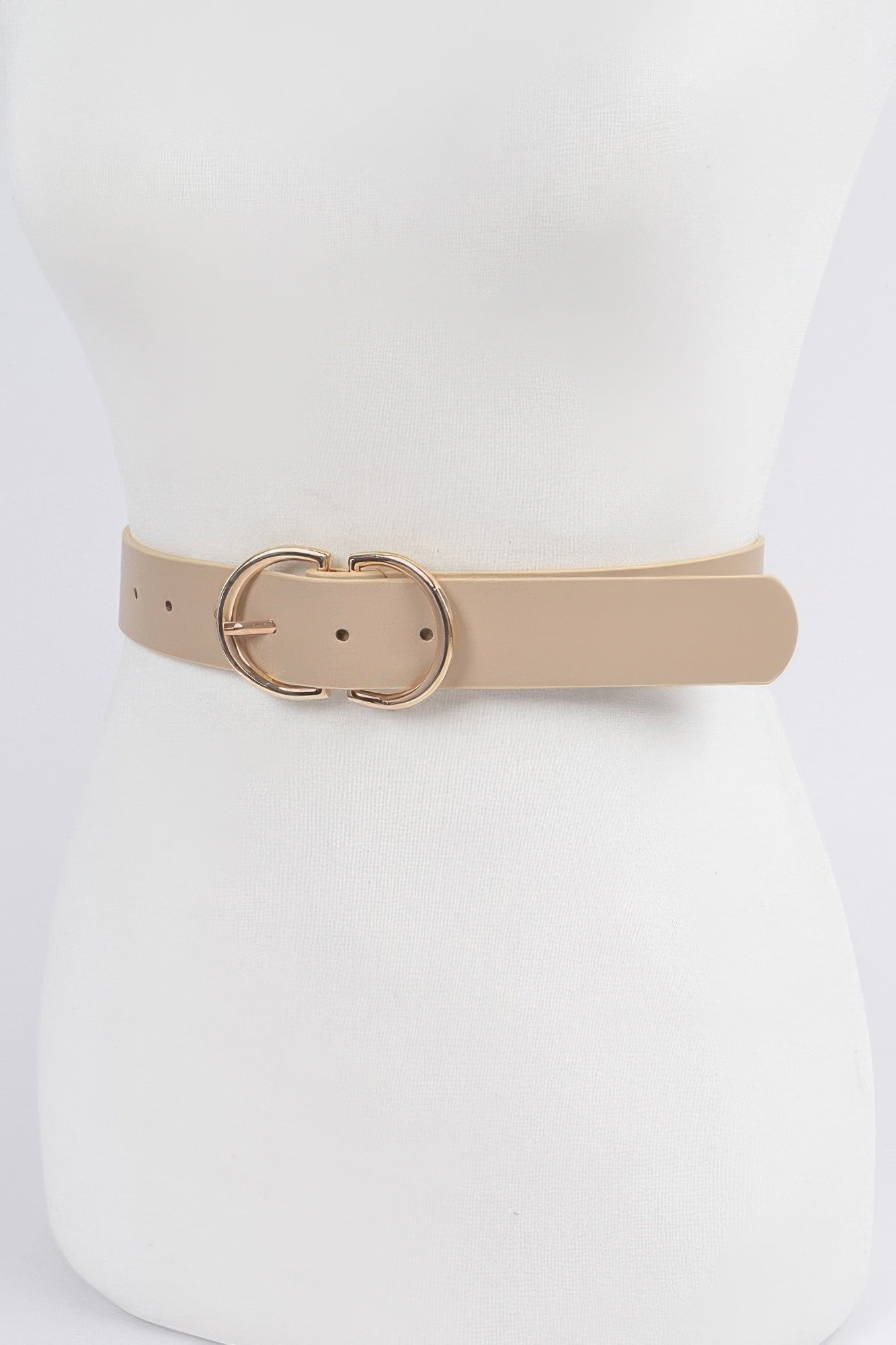 Double Round Buckle Waist Belt Secondary image