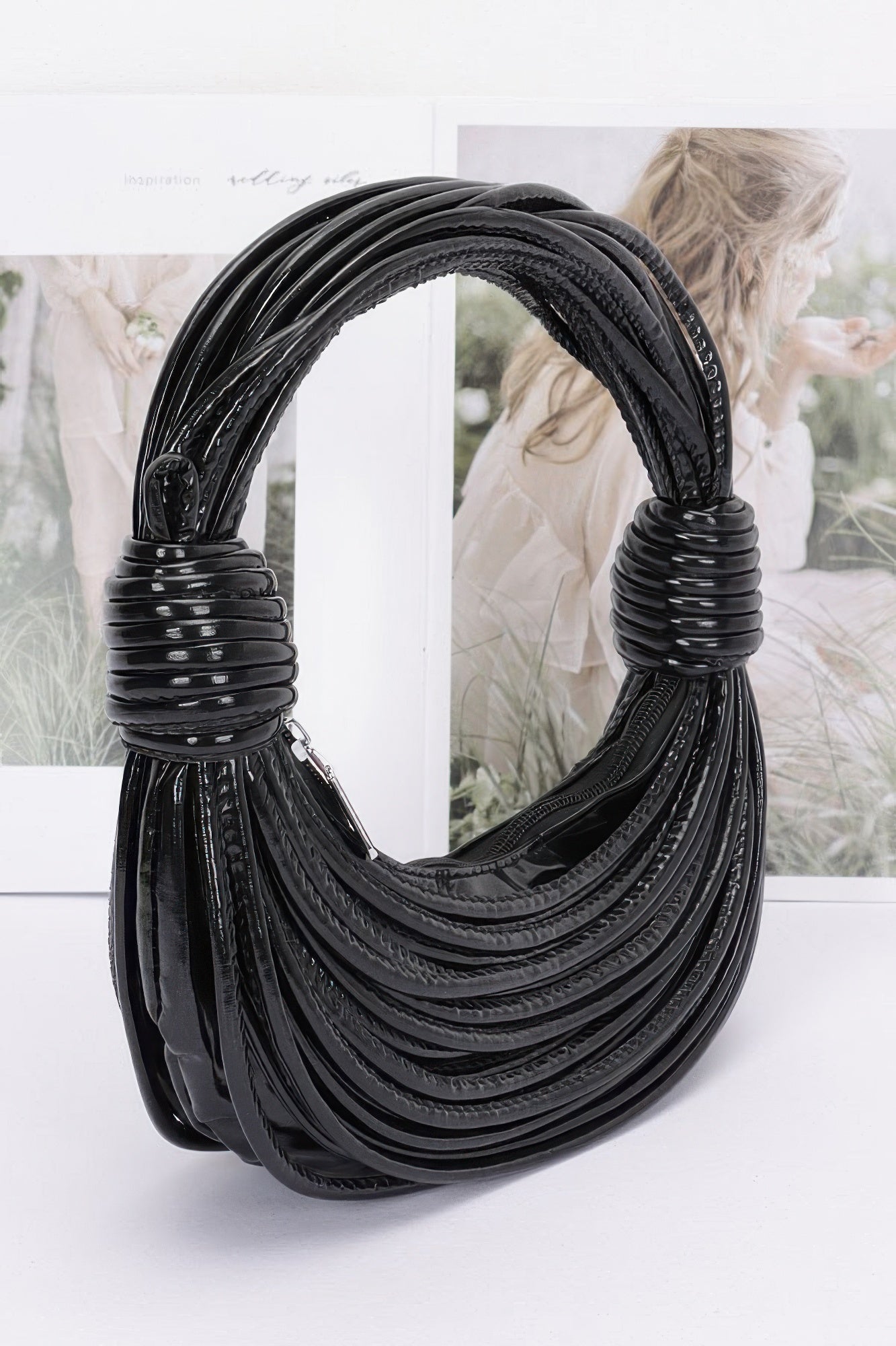 Rope Handle Faux Leather Hobo Bag Secondary image