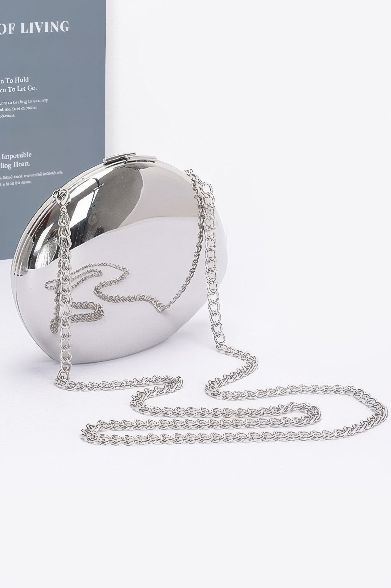 Structured Metal Chain Clutch Secondary image