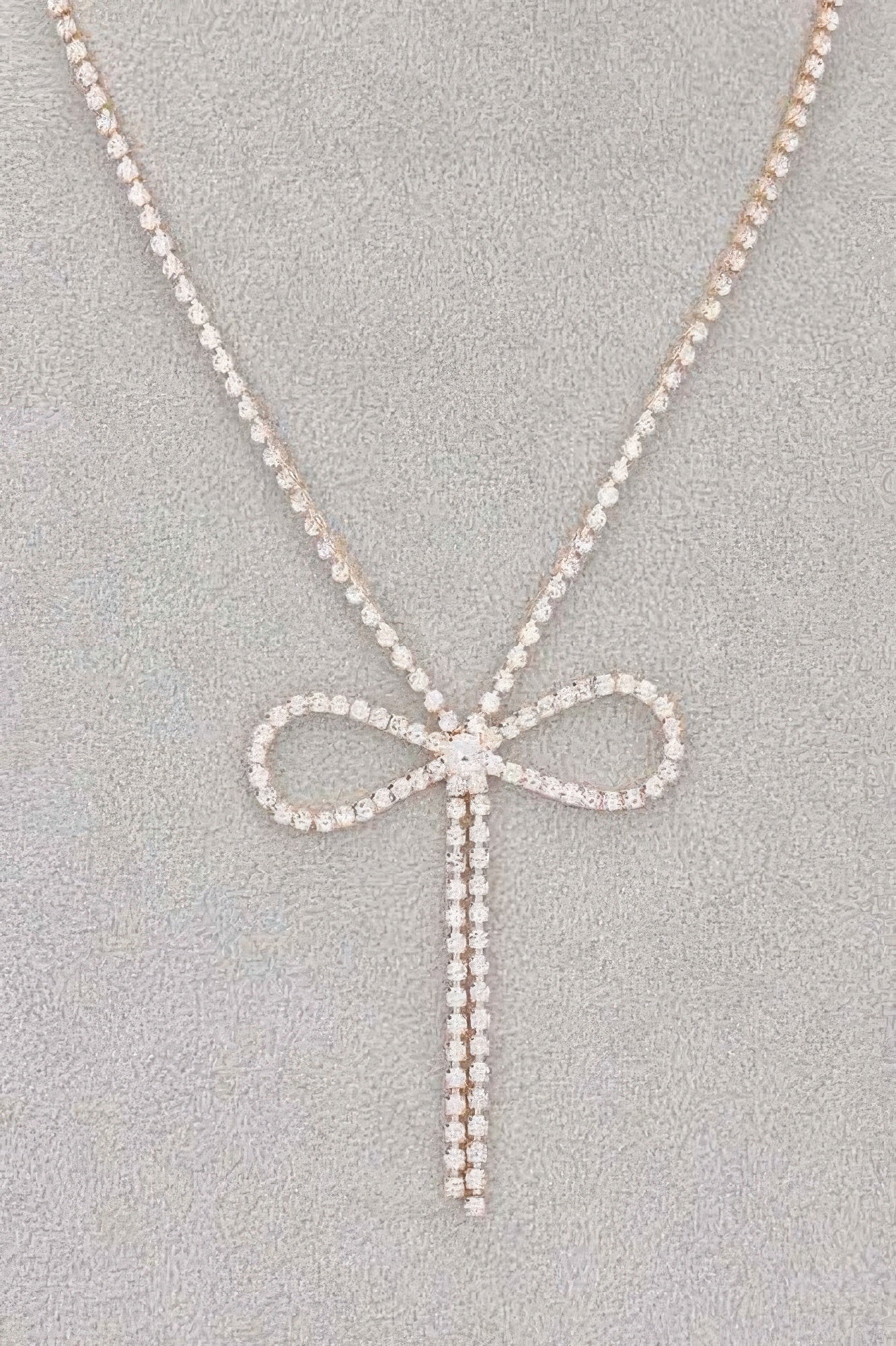 Rhinestone Bow Collarbone Necklace Secondary image