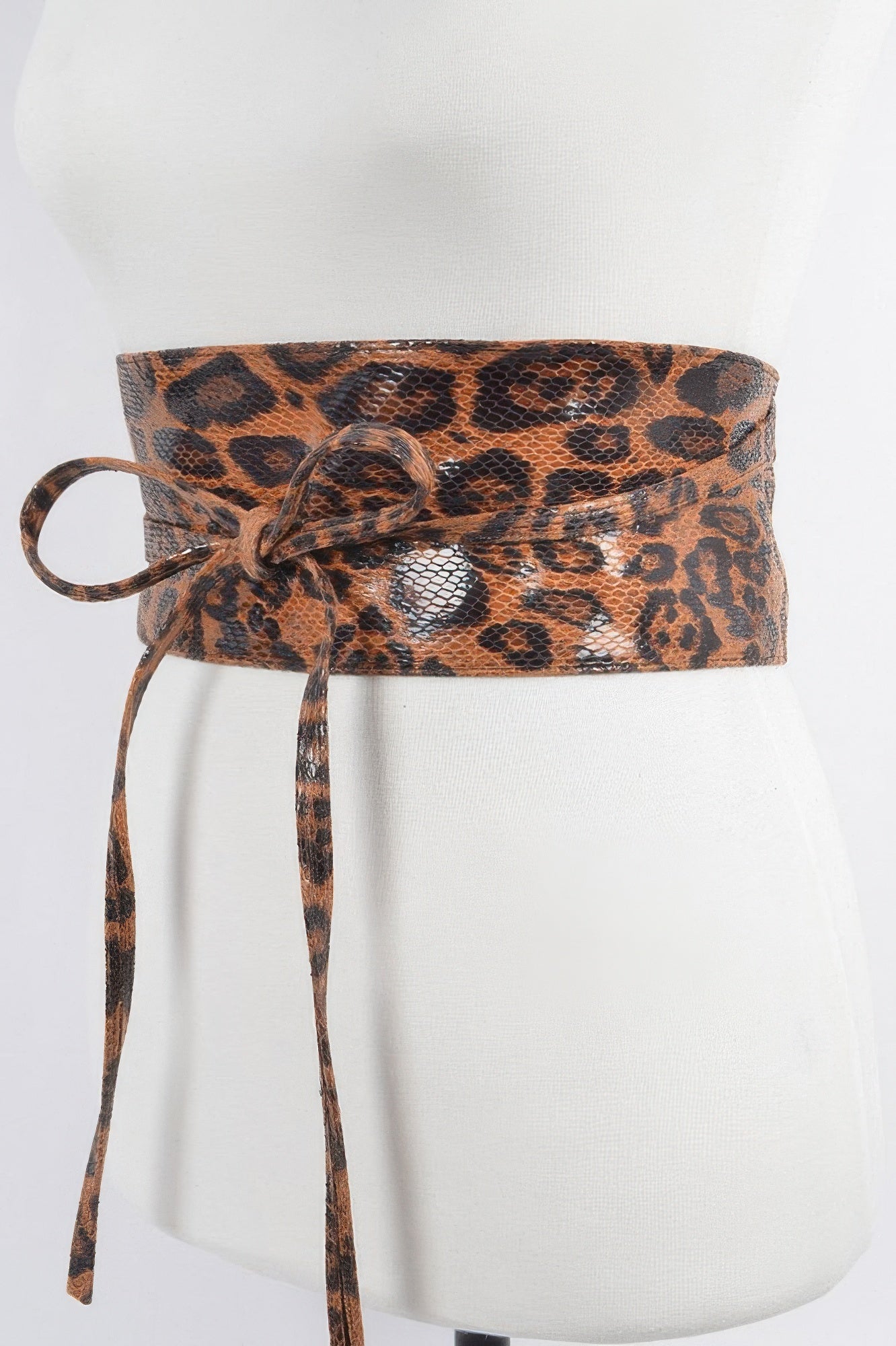 Leopard Print Faux Leather Wrap Belt Secondary image