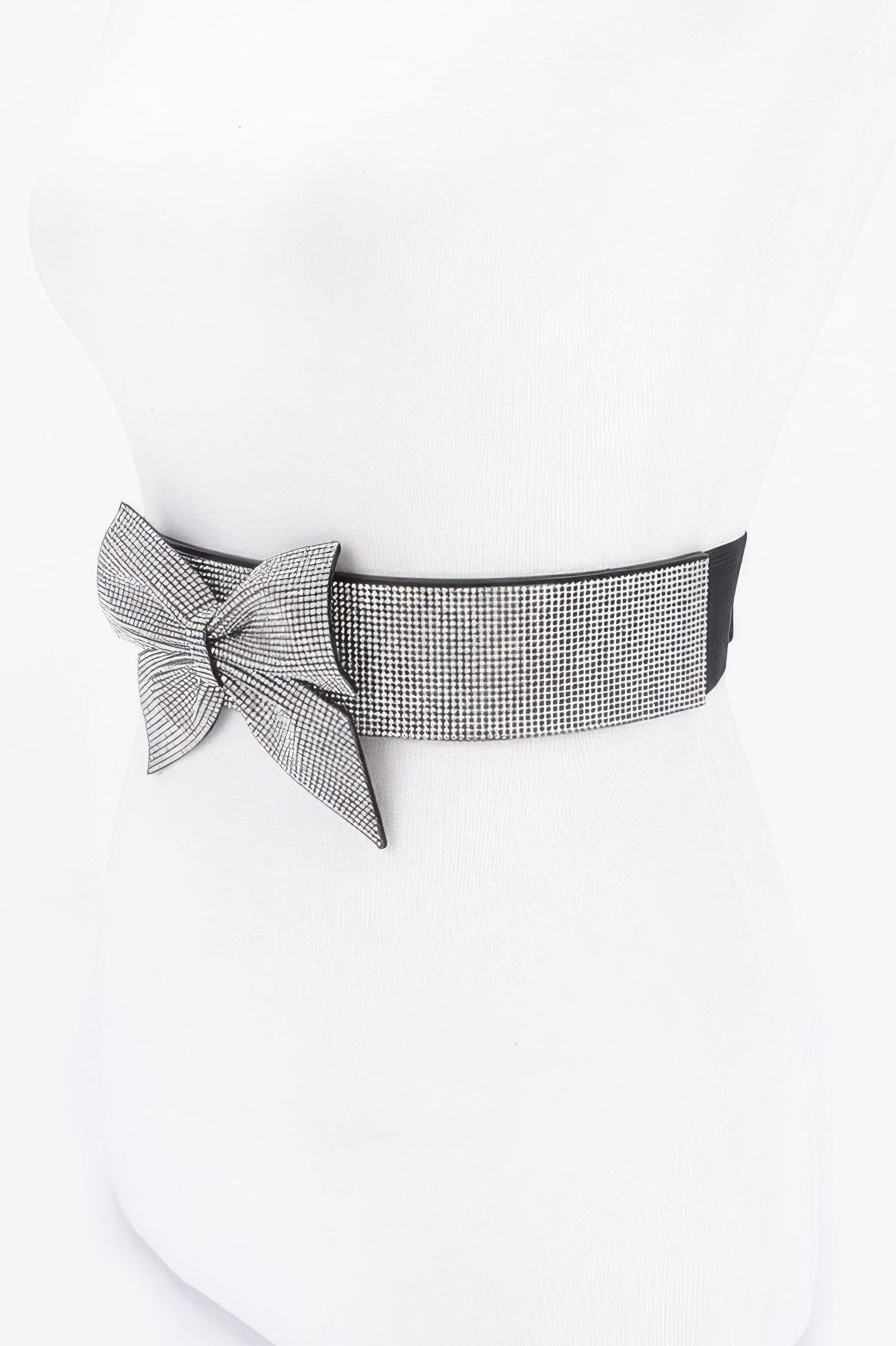 Plus Size Elastic Belt With Rhinestone Bow Secondary image