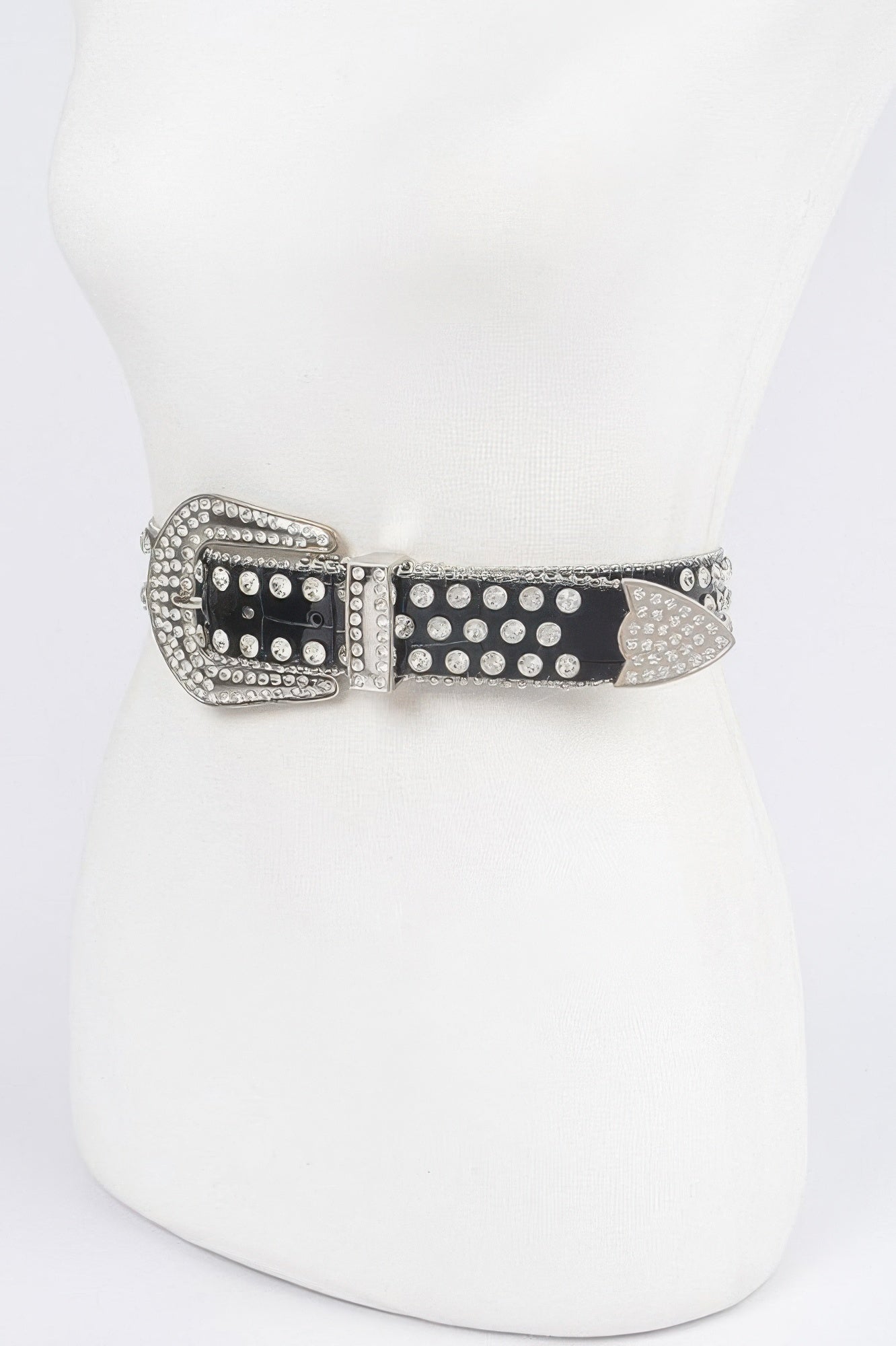 Studded Rhinestone Buckle Plus-Size Belt Secondary image