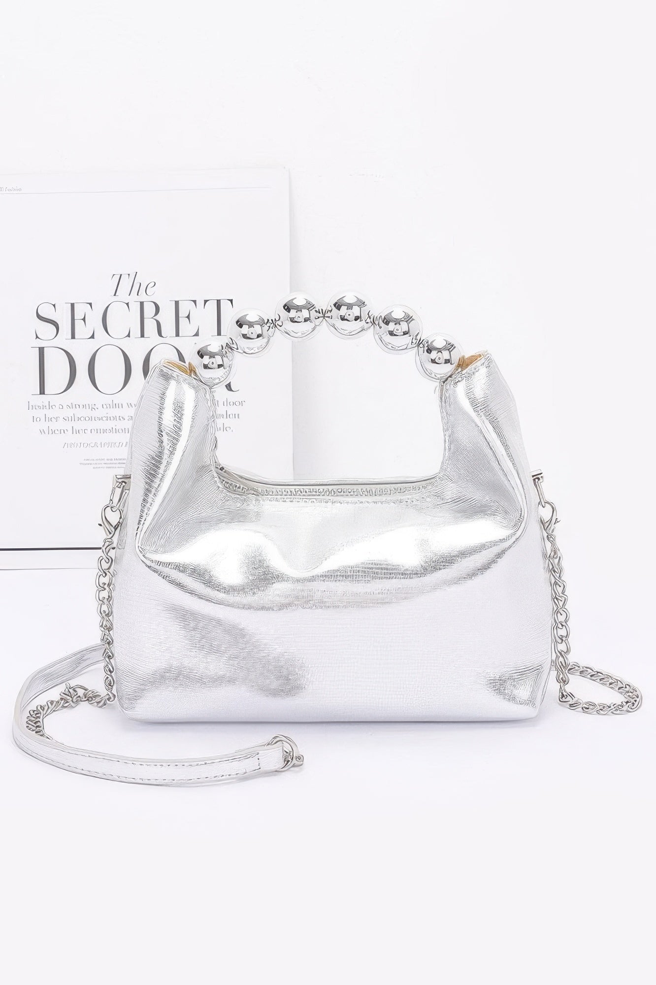 Metallic Ball Handle Shoulder Bag Secondary image