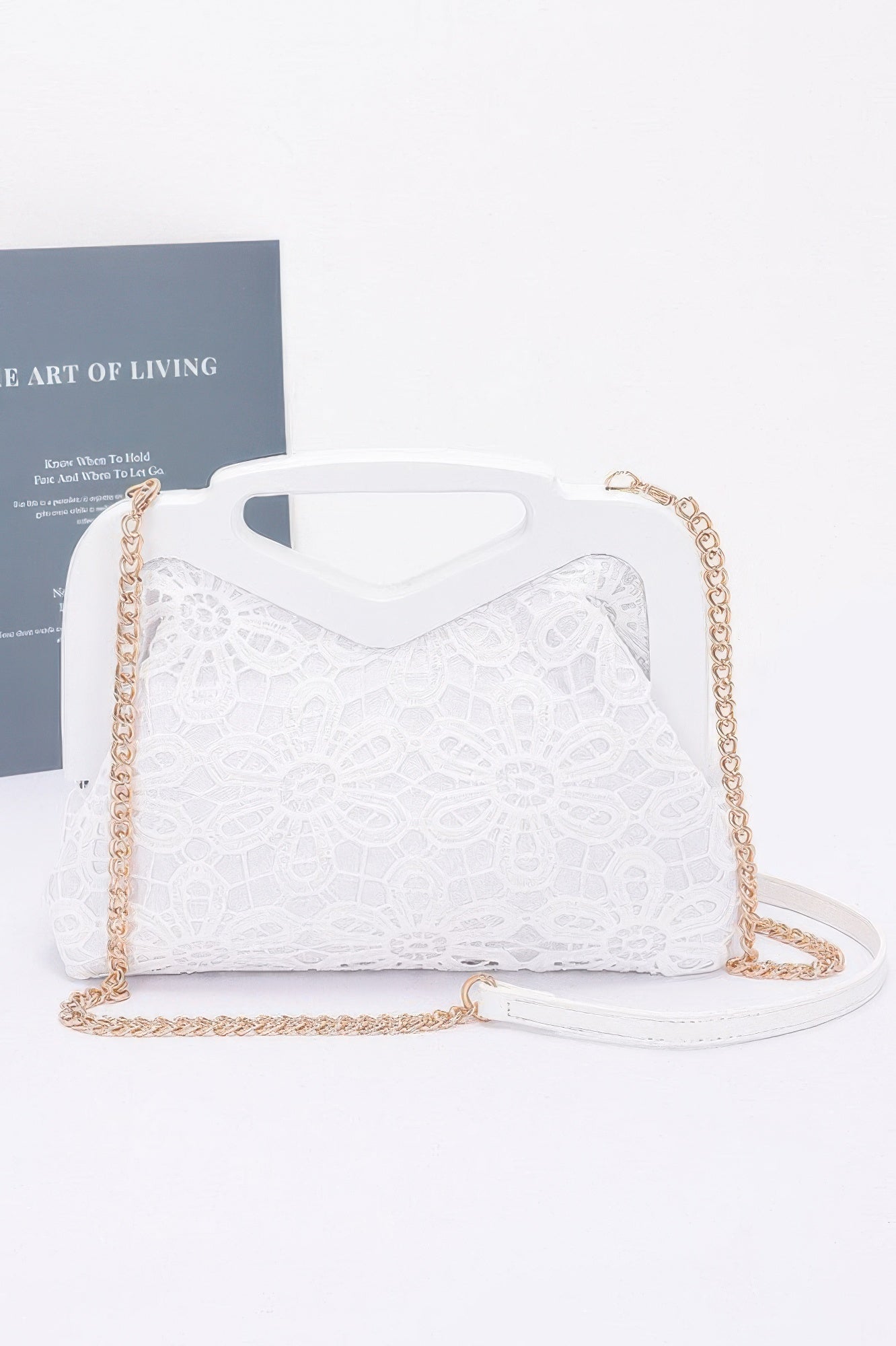 Crochet Lace Frame Shoulder Clutch Secondary image
