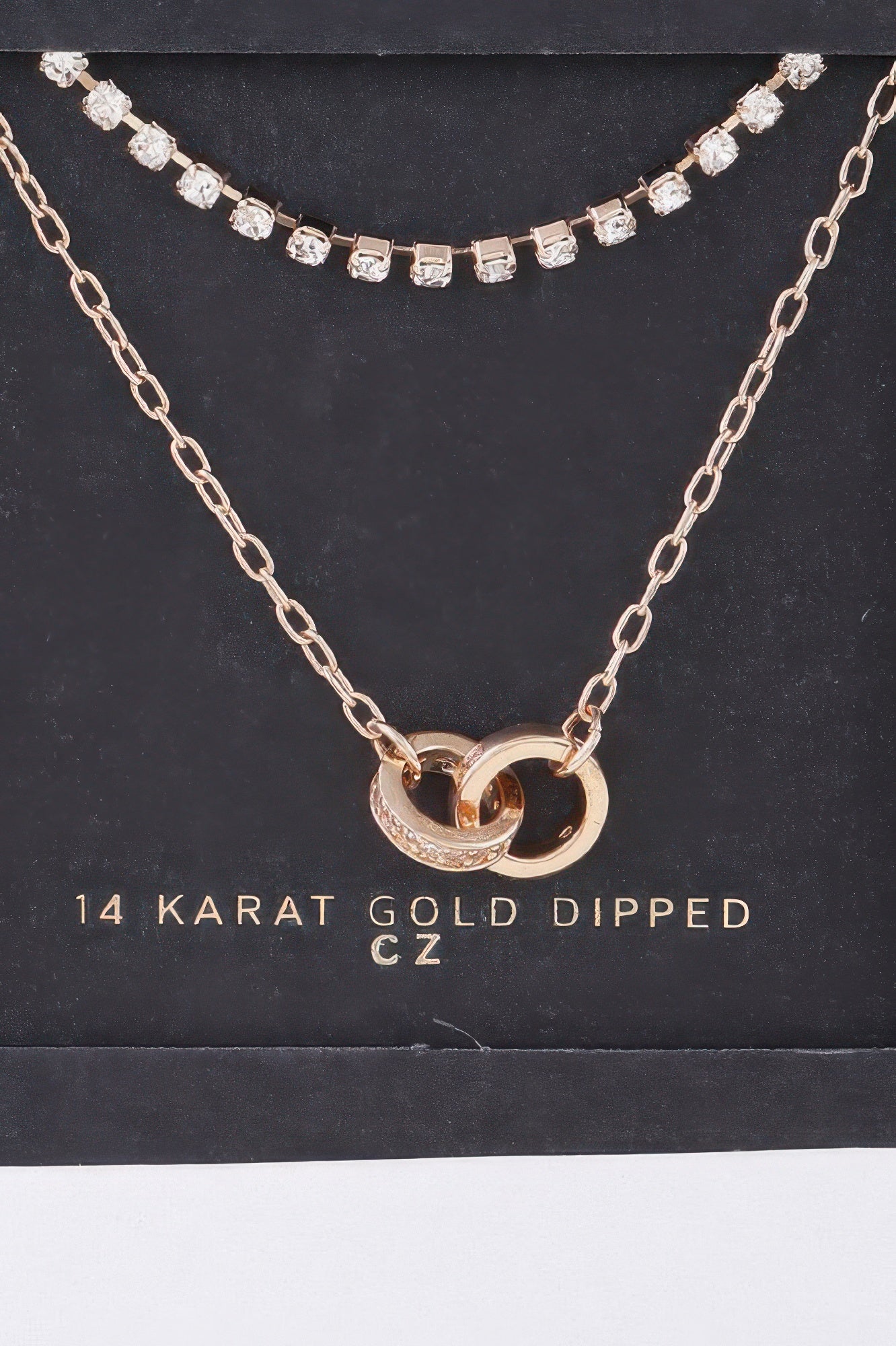 Gold-Tone Rhinestone Link Chain Necklace Secondary image