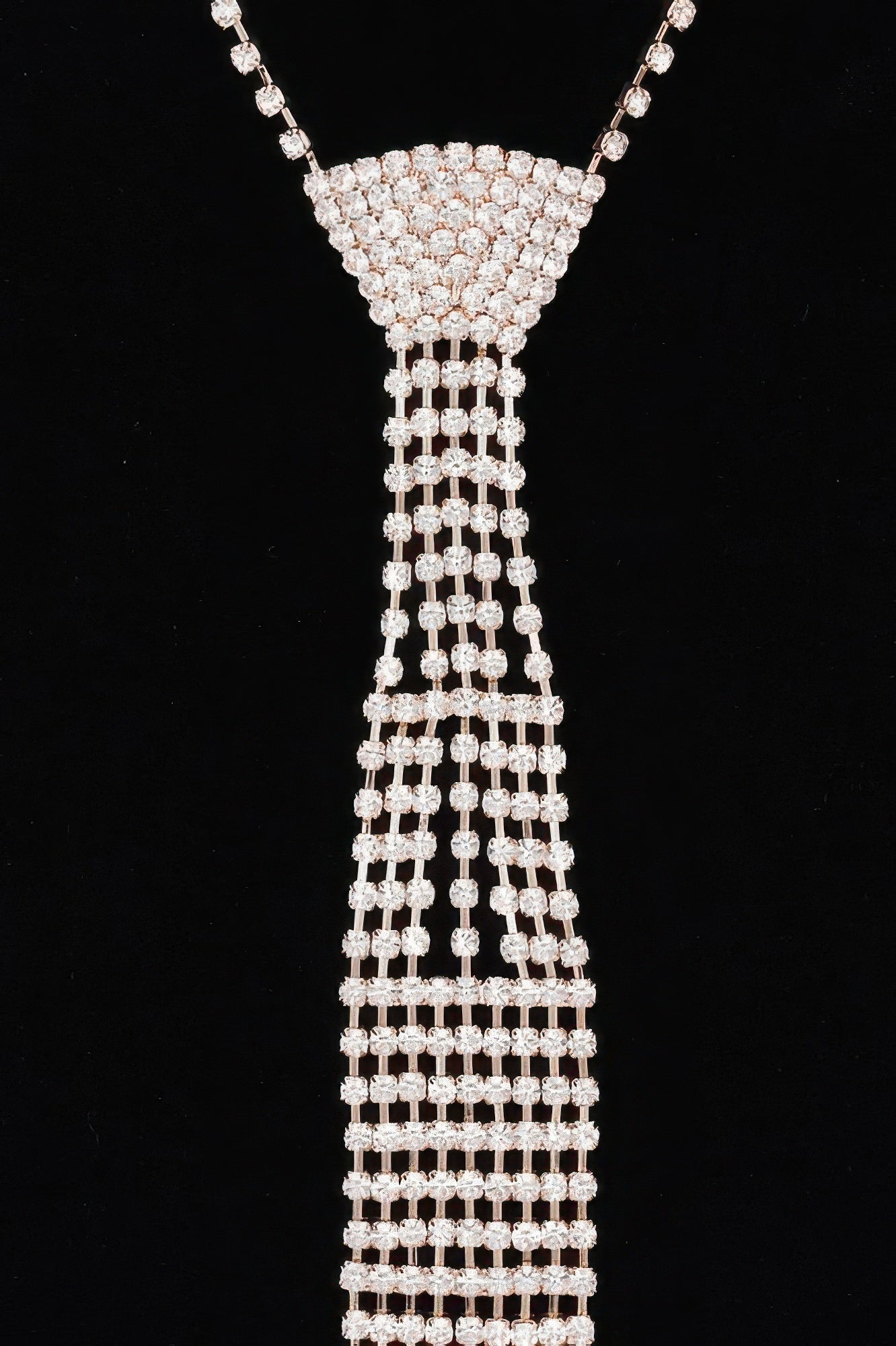 Rhinestone Tie Pendant Statement Necklace Secondary image