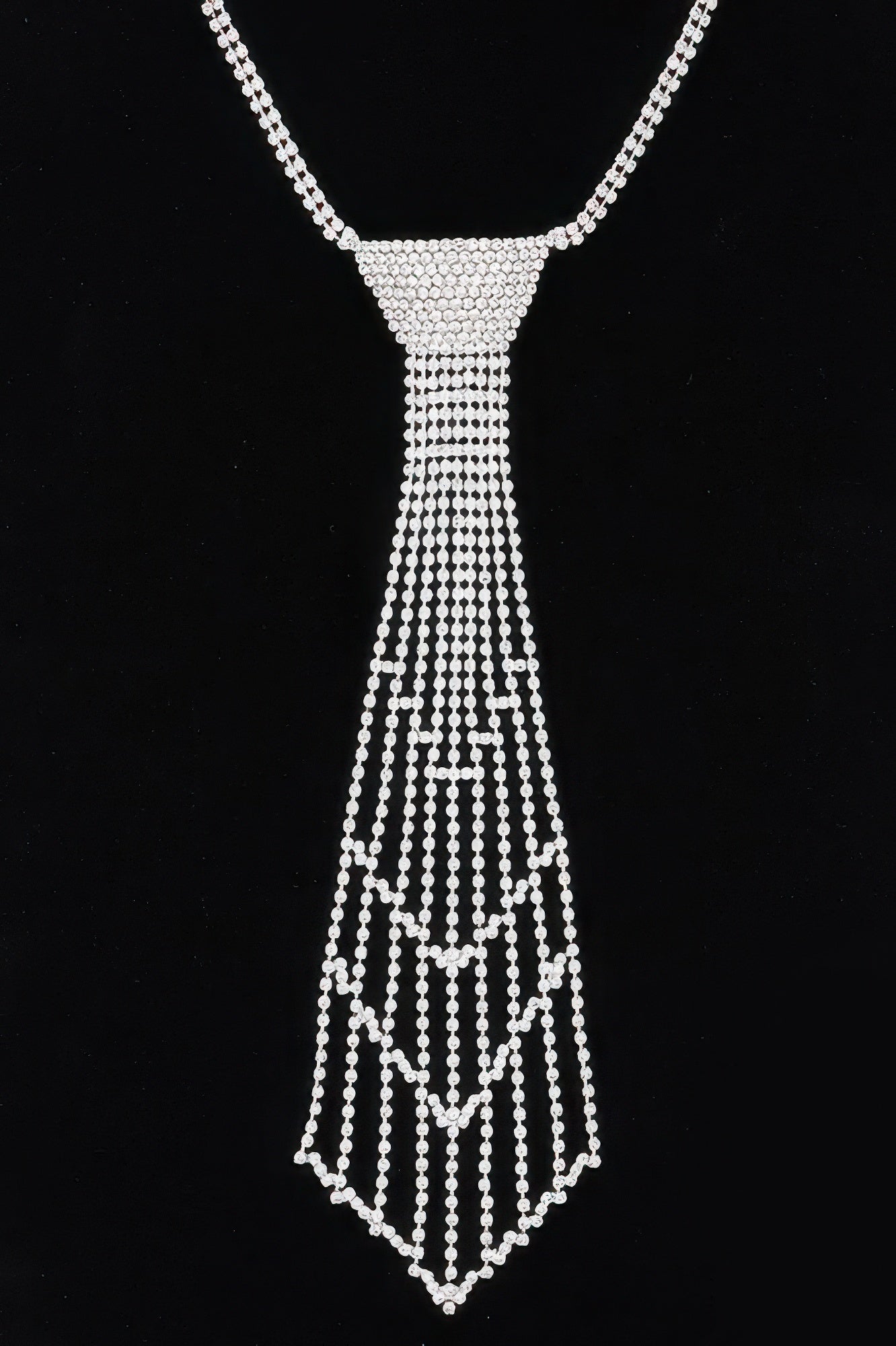 Rhinestone Tie Pendant Statement Necklace Secondary image