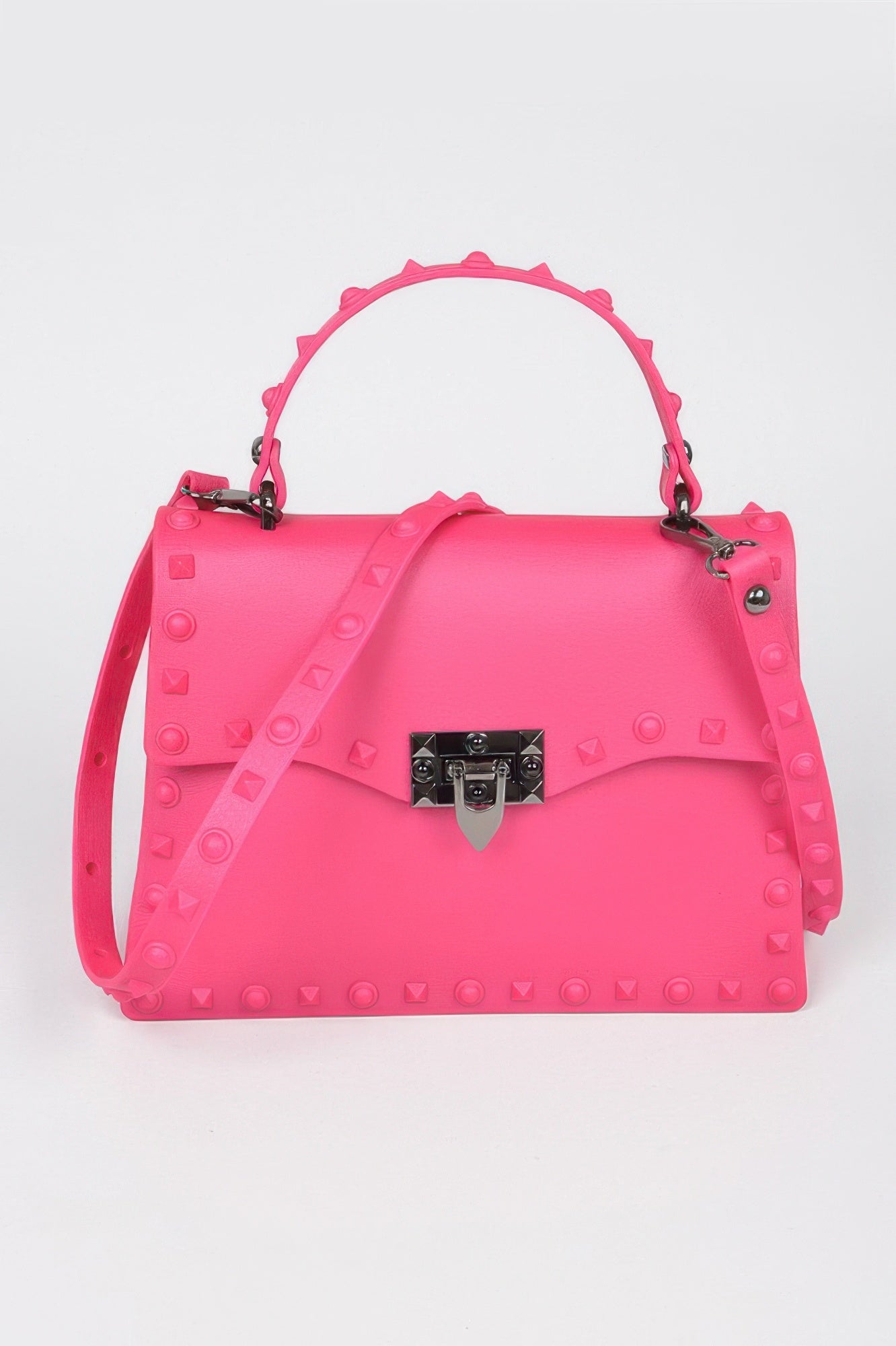 Structured Studded Top-Handle Clutch Secondary image
