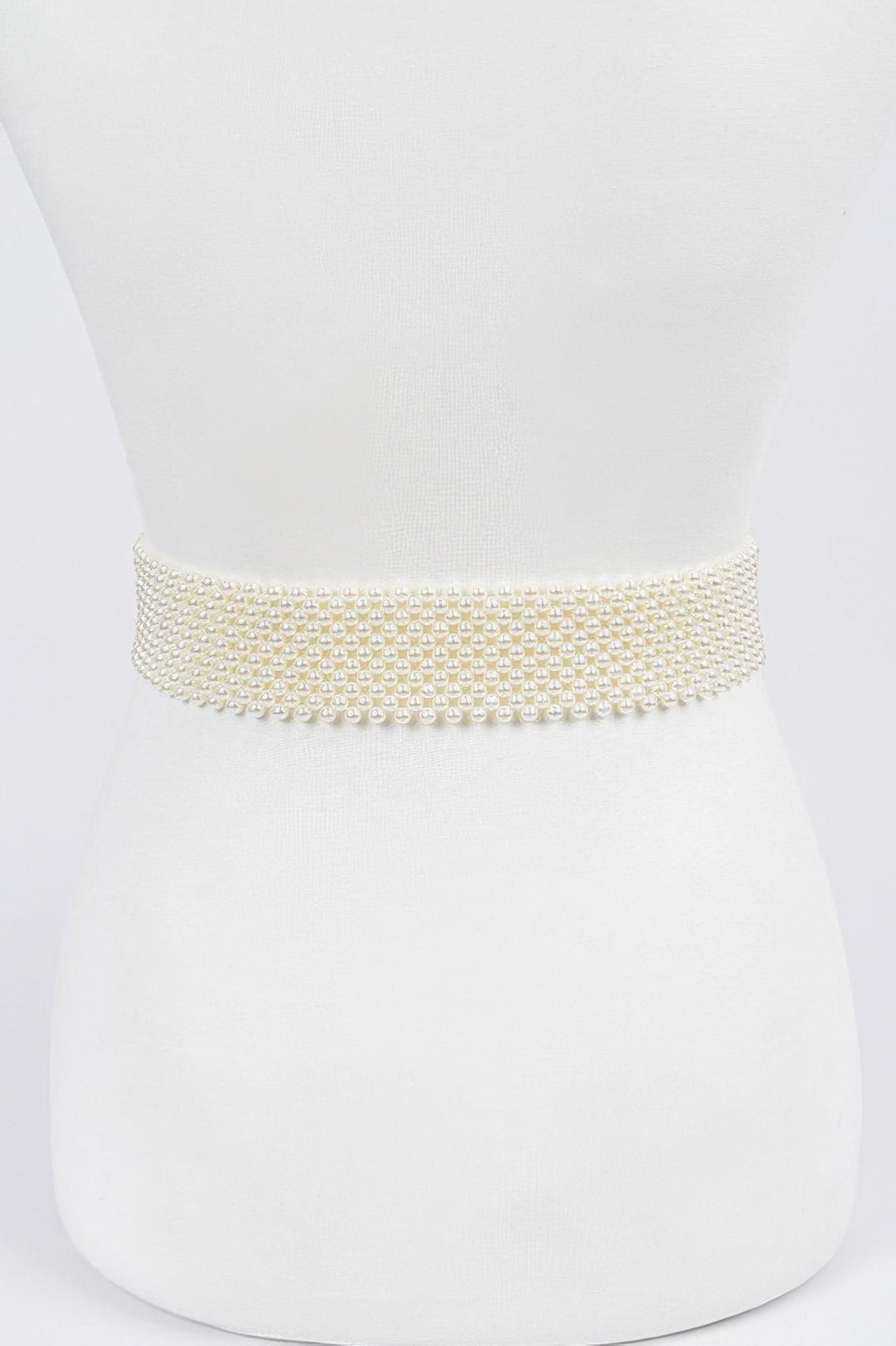 Ivory Pearl-Embellished Waist Belt Secondary image