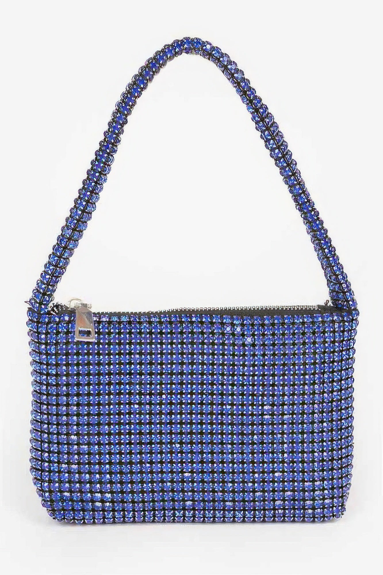 Rhinestone Hobo Bag with Top-Zip Closure Secondary image