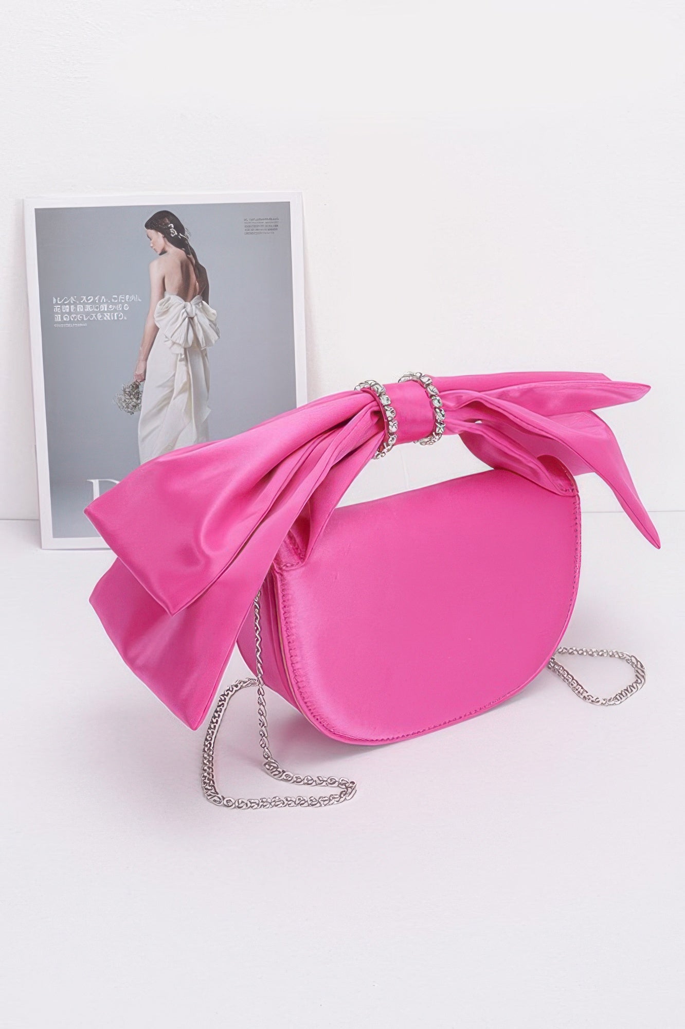 Satin Bow Handle Crossbody Bag Secondary image