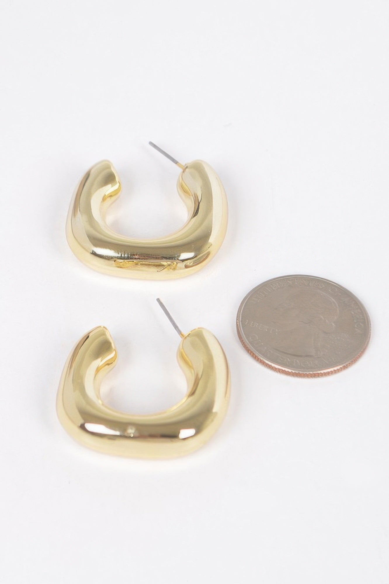 Polished Curved Hoop Earrings Secondary image