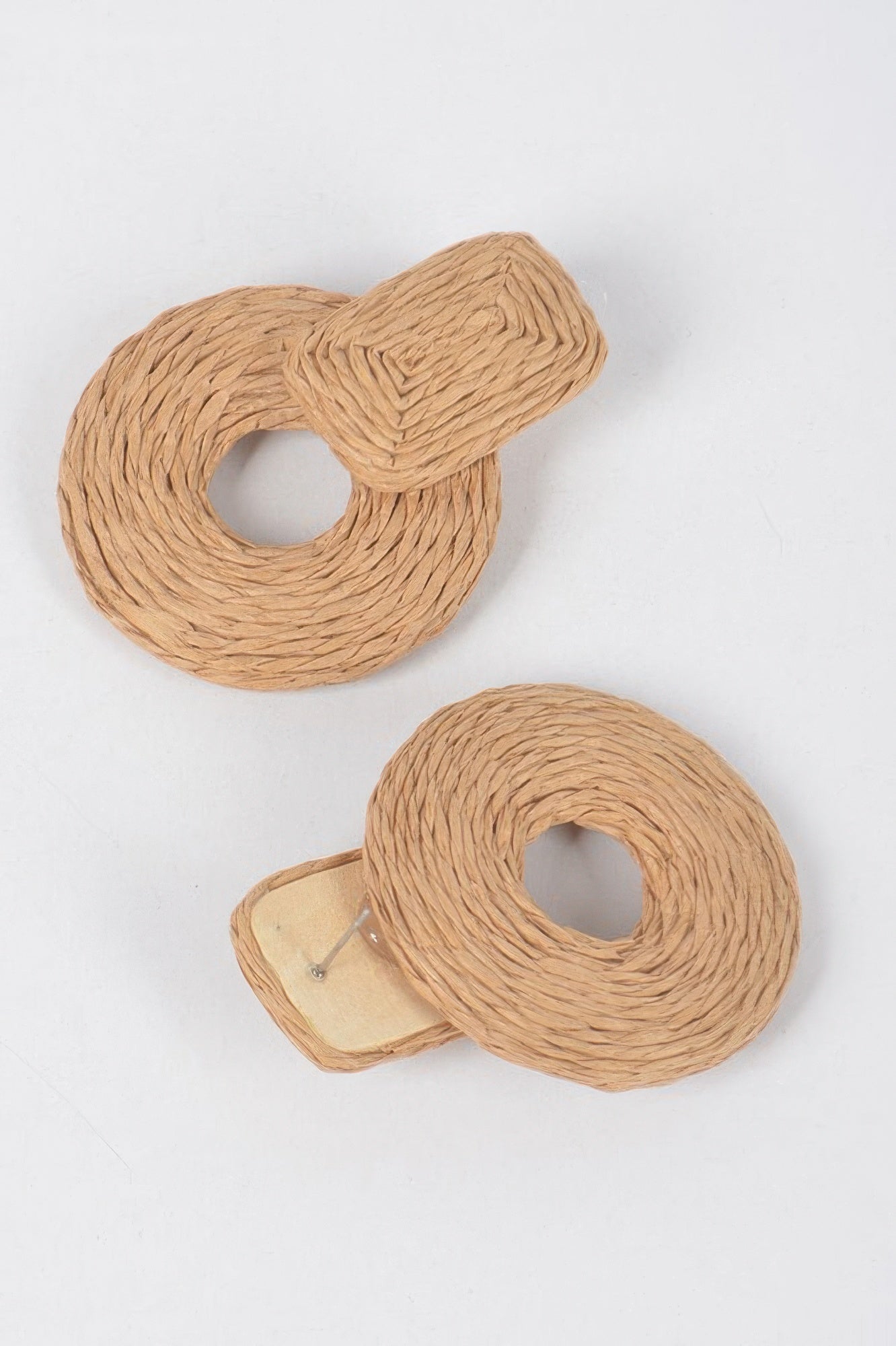 Woven Paper Statement Earrings Secondary image