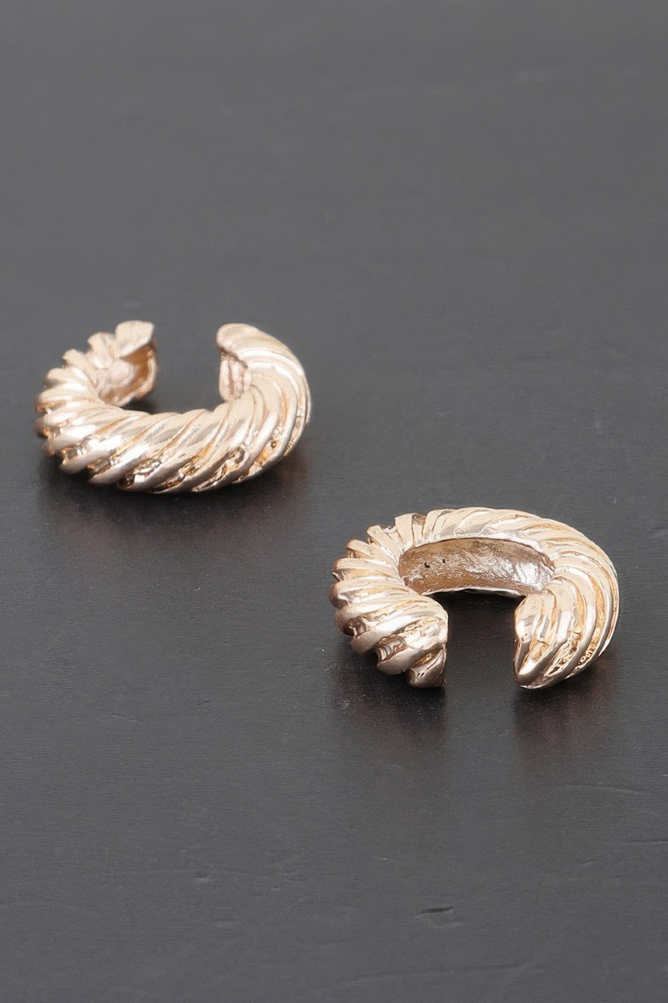 Twisted Texture Hoop Earrings Secondary image