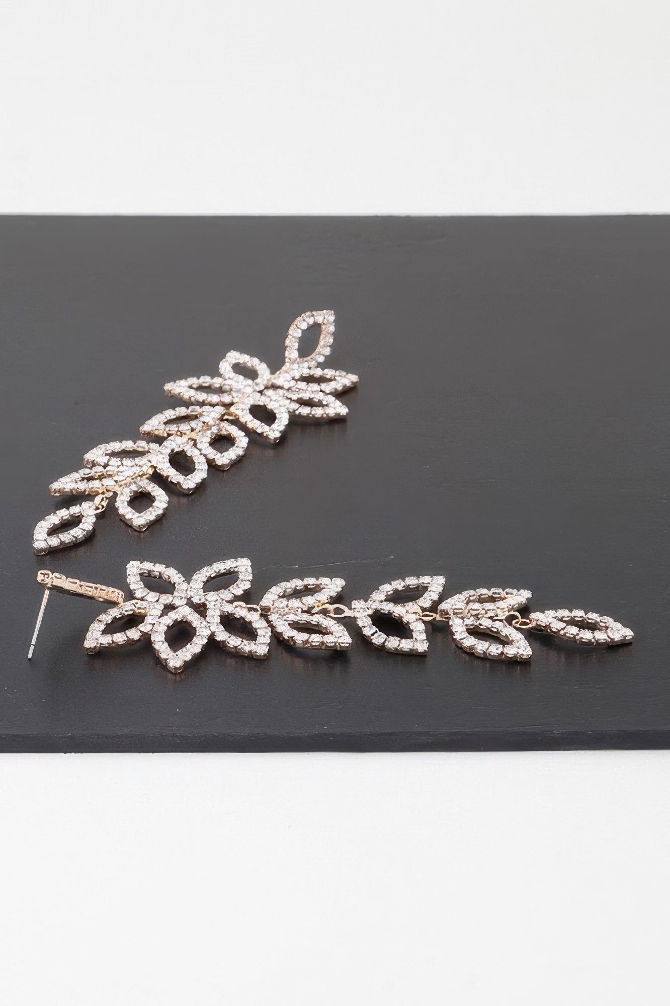 Gemstone Floral Cascade Drop Earrings Secondary image