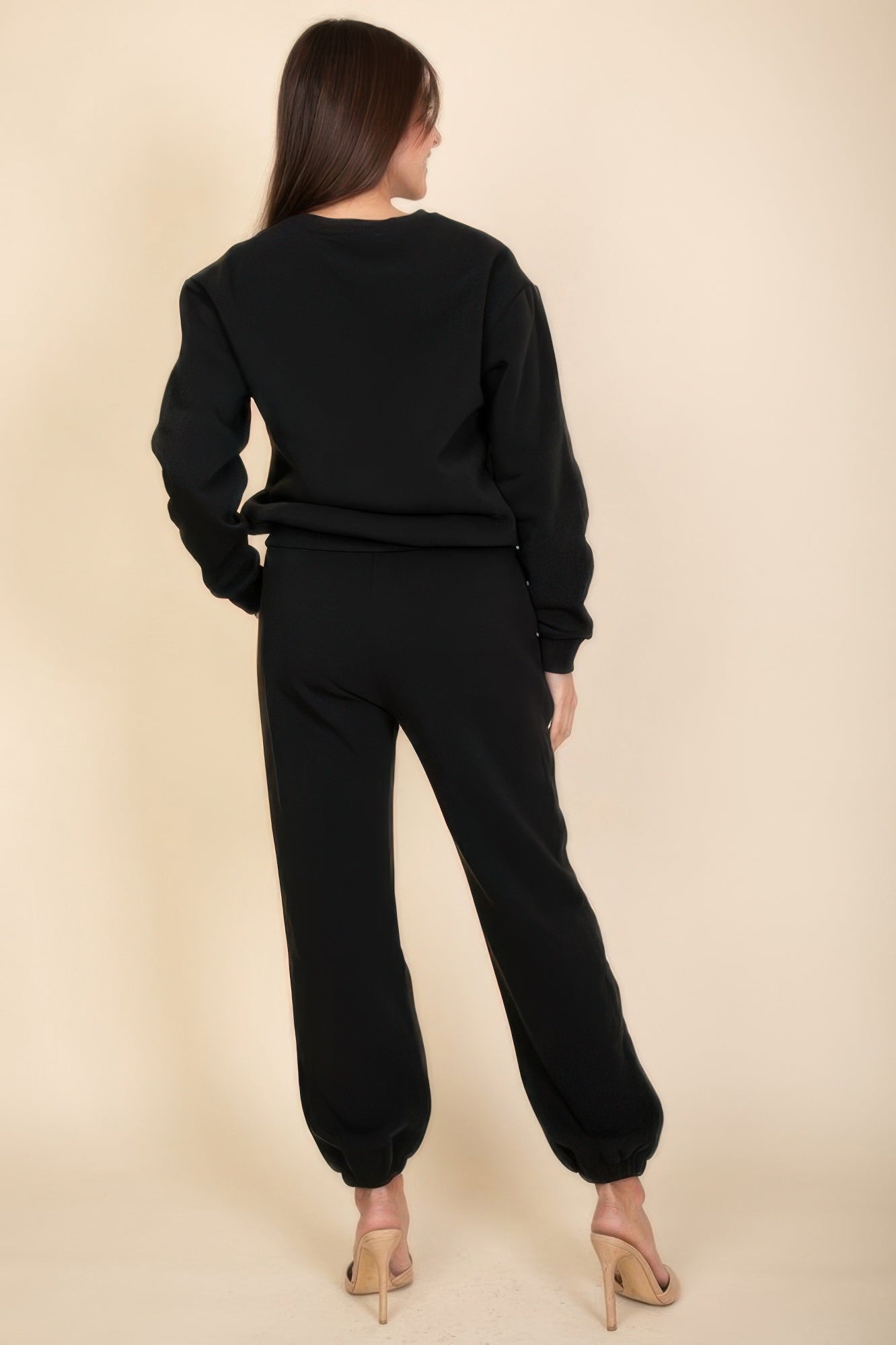 Fleece Joggers with High-Rise Elastic Waist Secondary image