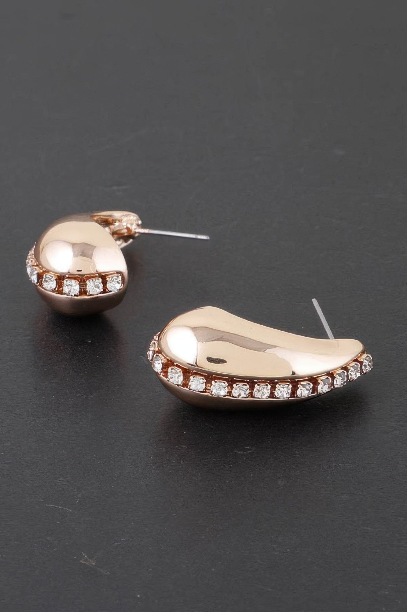 Rhinestone Teardrop Earrings Secondary image