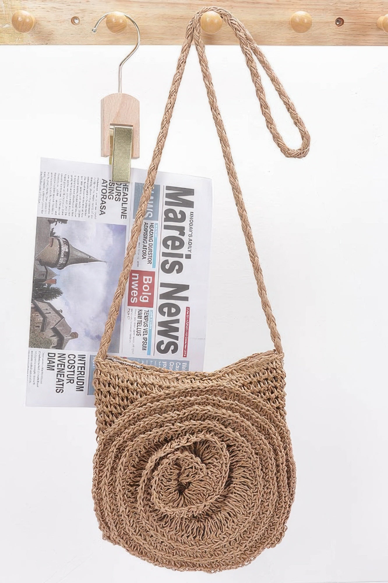Woven Straw Round Crossbody Bag Secondary image
