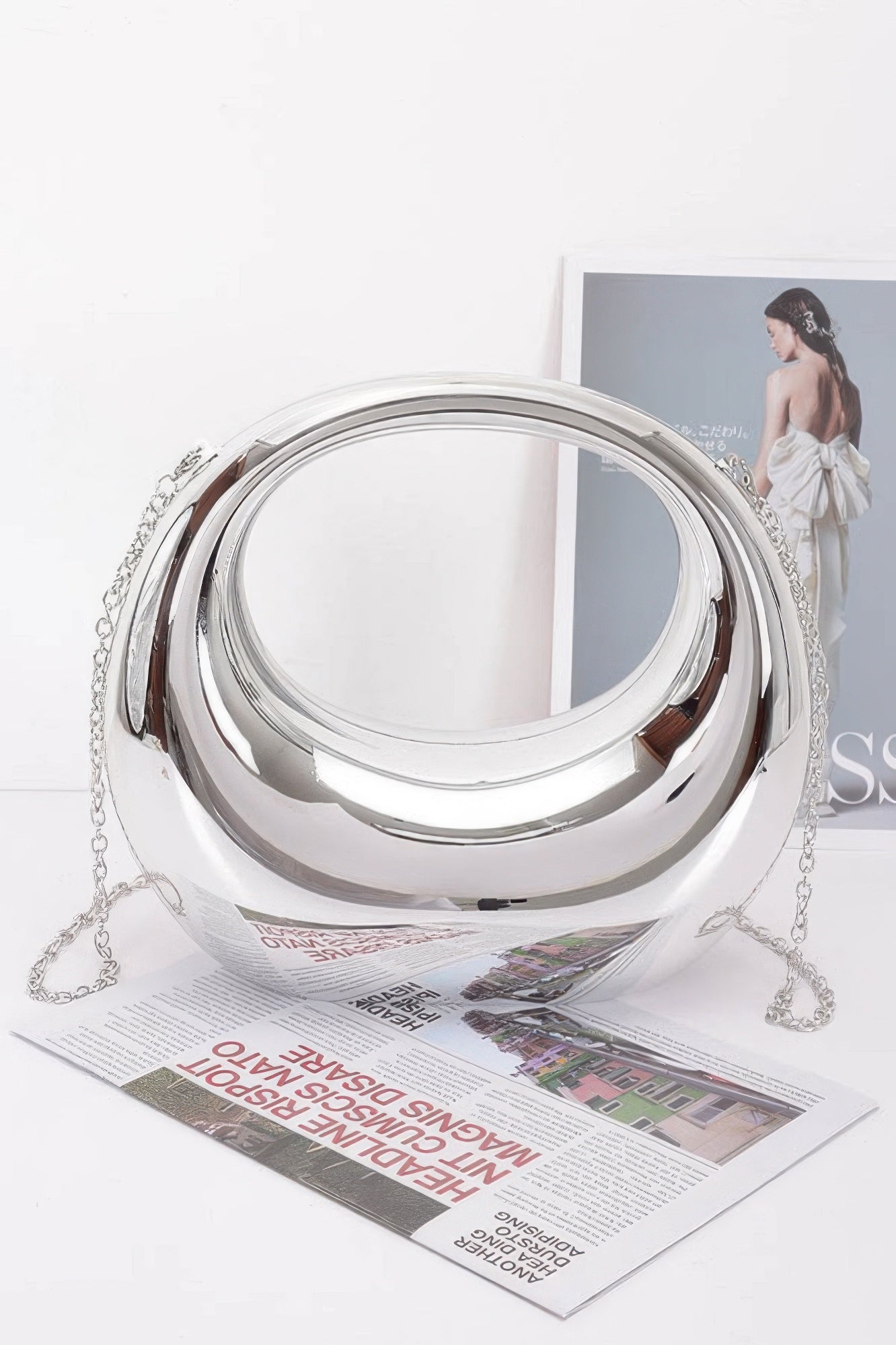 Metallic Acrylic Statement Clutch Secondary image