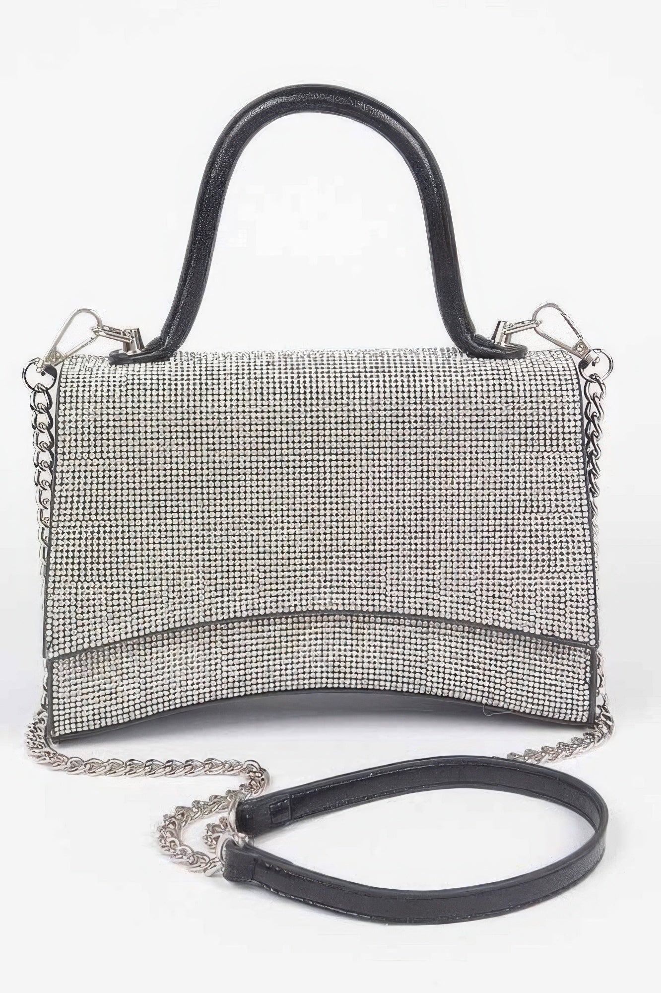 Rhinestone Structured Top Handle Bag Secondary image