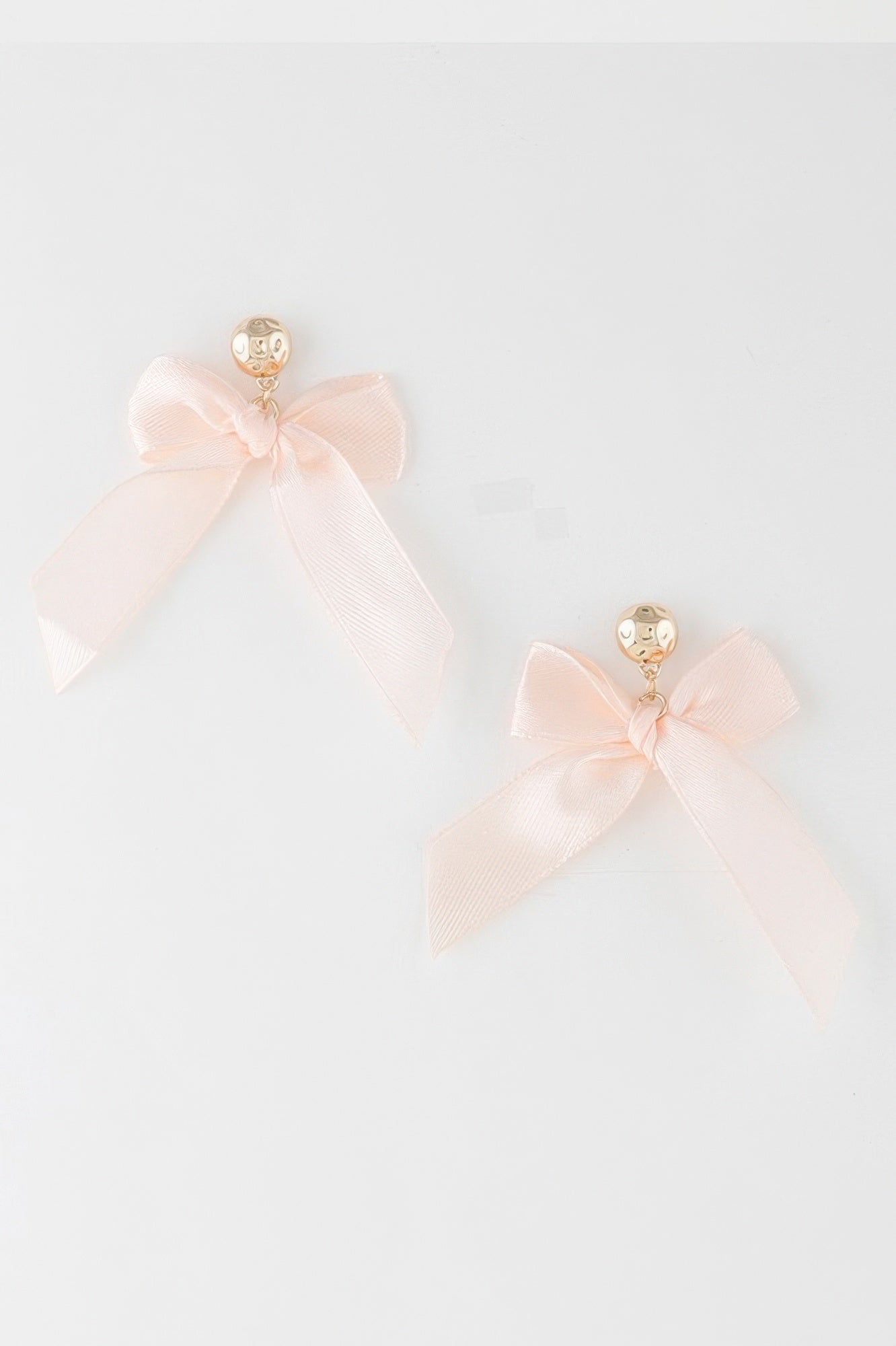 Oversized Ribbon Bow Drop Earrings Secondary image