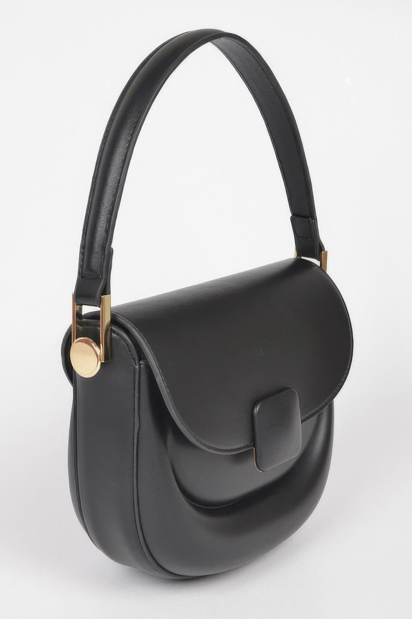 Faux Leather Flap Bag with Chain Detail Secondary image