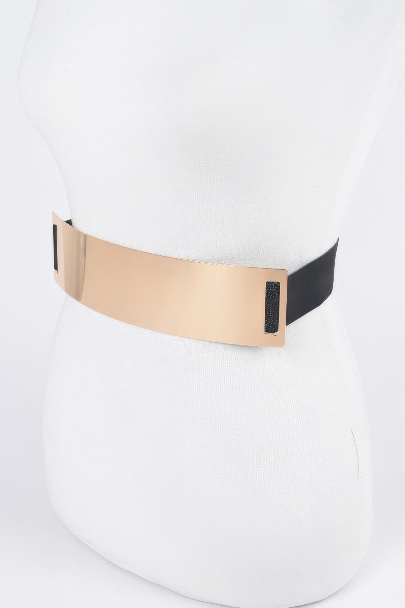 Plus Size Wide Metal Plate Stretch Belt Secondary image