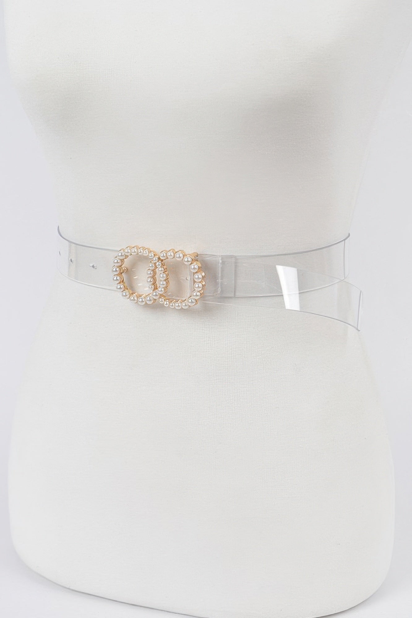 Clear PVC Belt with Pearl-Trimmed Buckle Secondary image