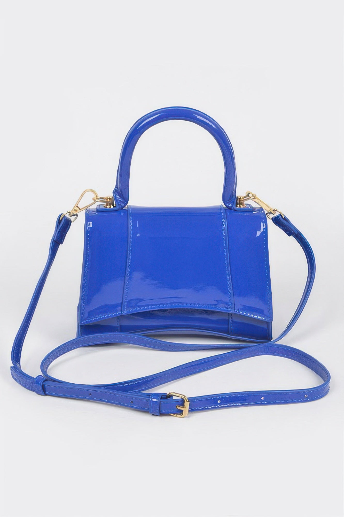 Glossy Enamel Structured Top Handle Bag Secondary image